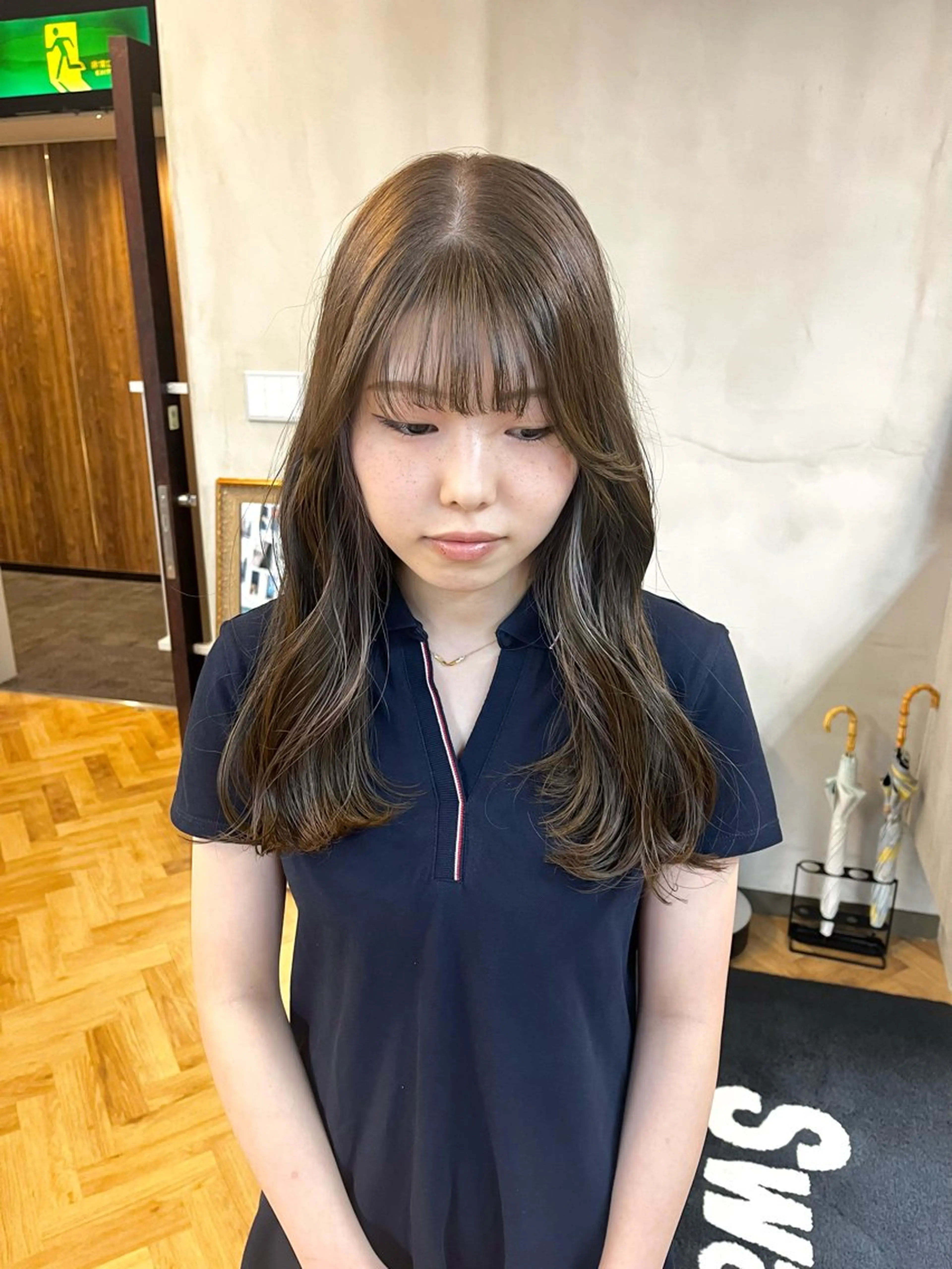 ロング カラー ヘアアレンジ ブリーチ ダブルカラー ブリーチなしカラー カット ヘアカラー トリートメント ena/ブリーチなし 透明感・レイヤー🎀のヘアスタイル
