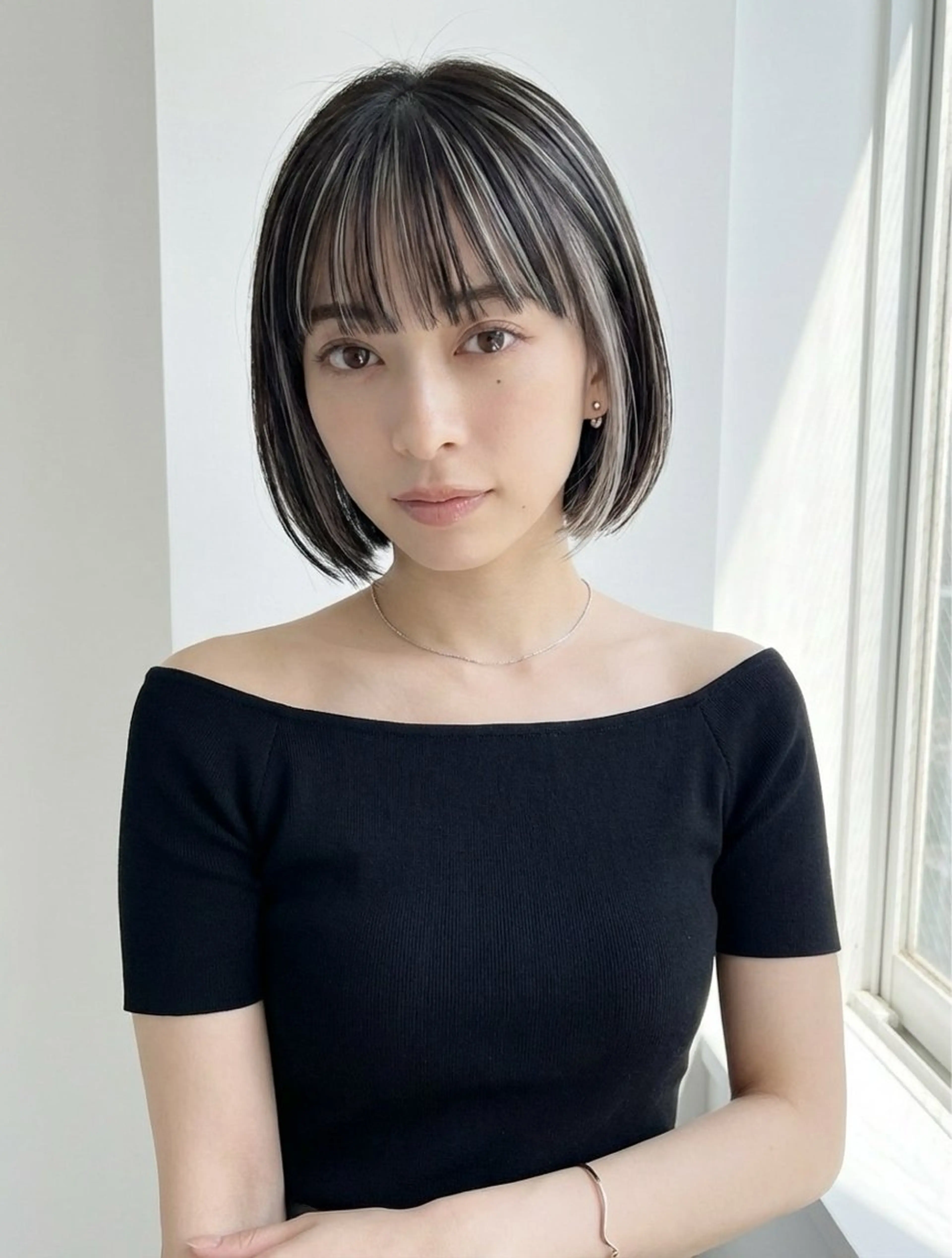 ショート カラー 透明感カラー ハイライトカラー ハイライト [透明感ハイライト] 加藤のヘアスタイル