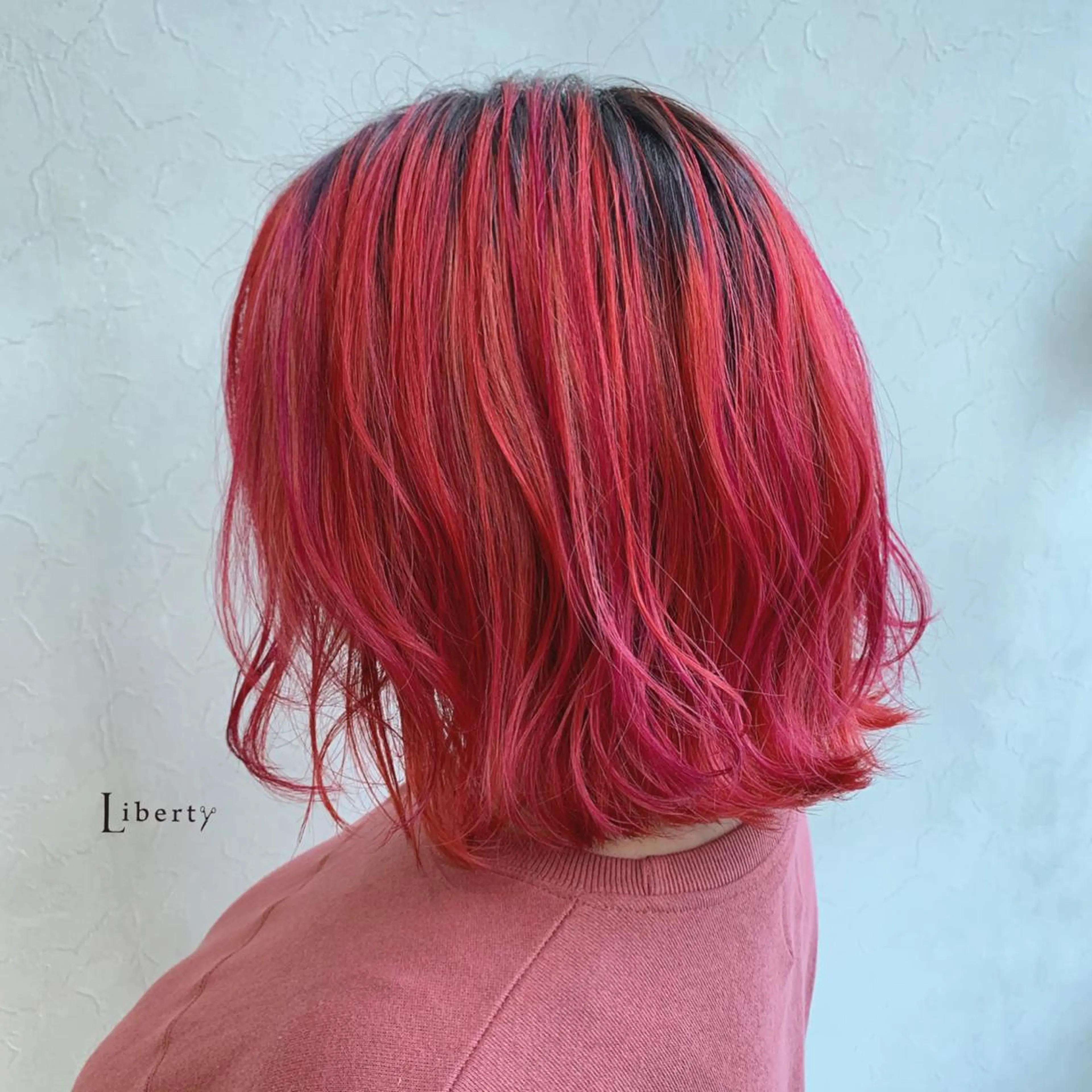 ショート カラー ハイライトカラー オレンジ ピンクカラー ハイライト メンズ指名多数!! SiLO 田島のヘアスタイル