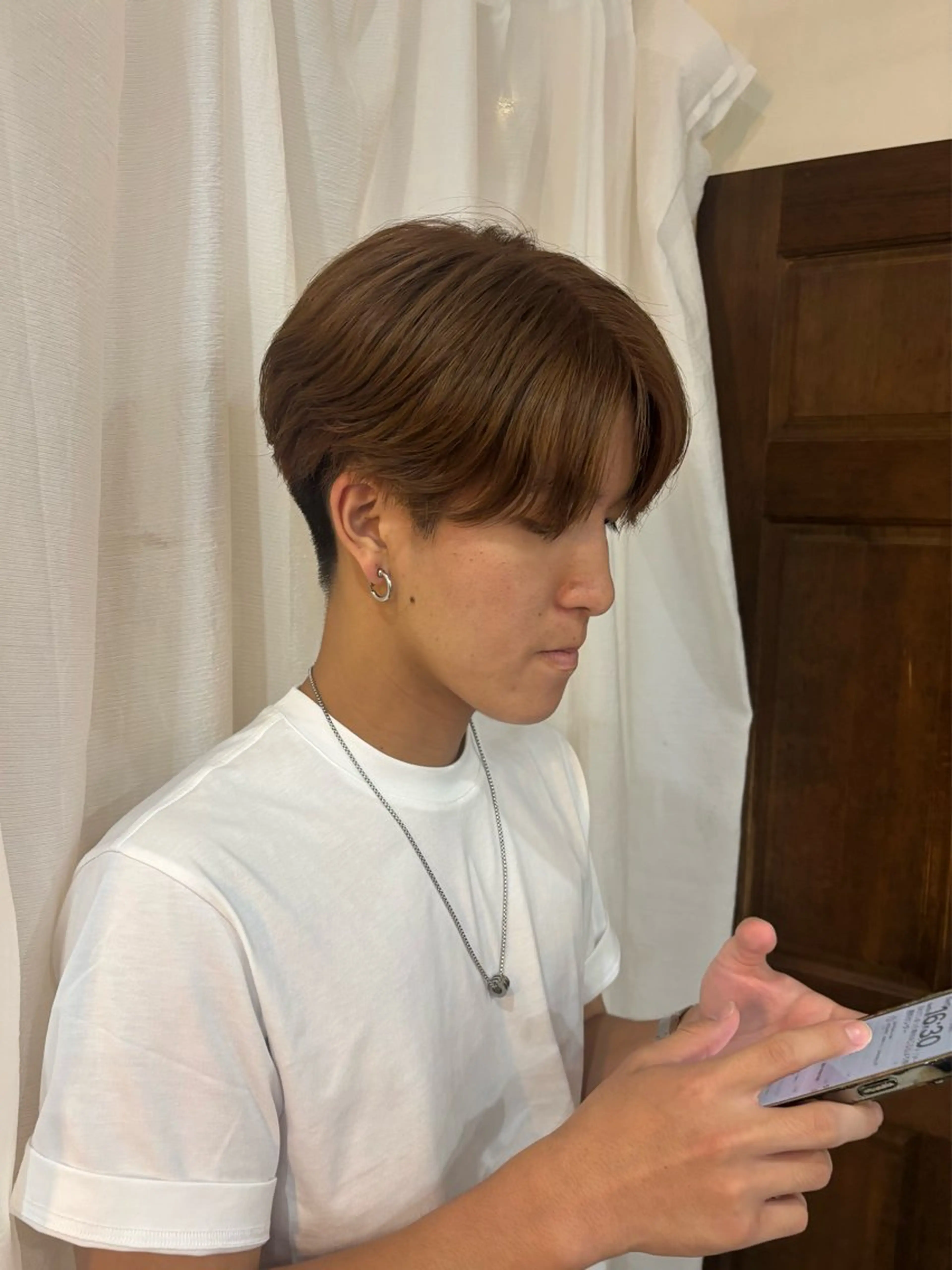 カラー メンズ カット ゆうめ 透明感カラー /韓国風レイヤーのヘアスタイル