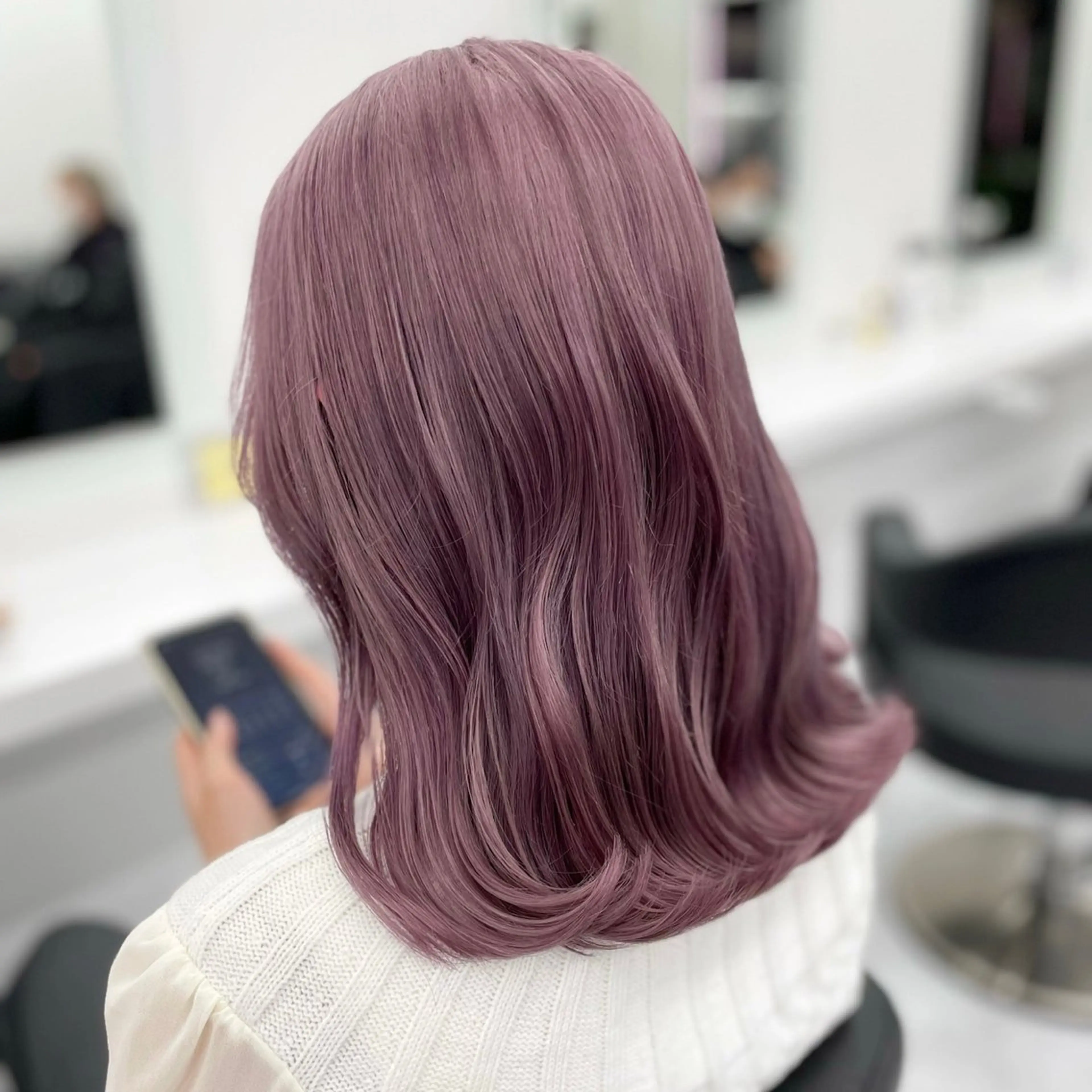 ミディアム 🍀yuria/ハイ トーン/ペールカラーのヘアスタイル