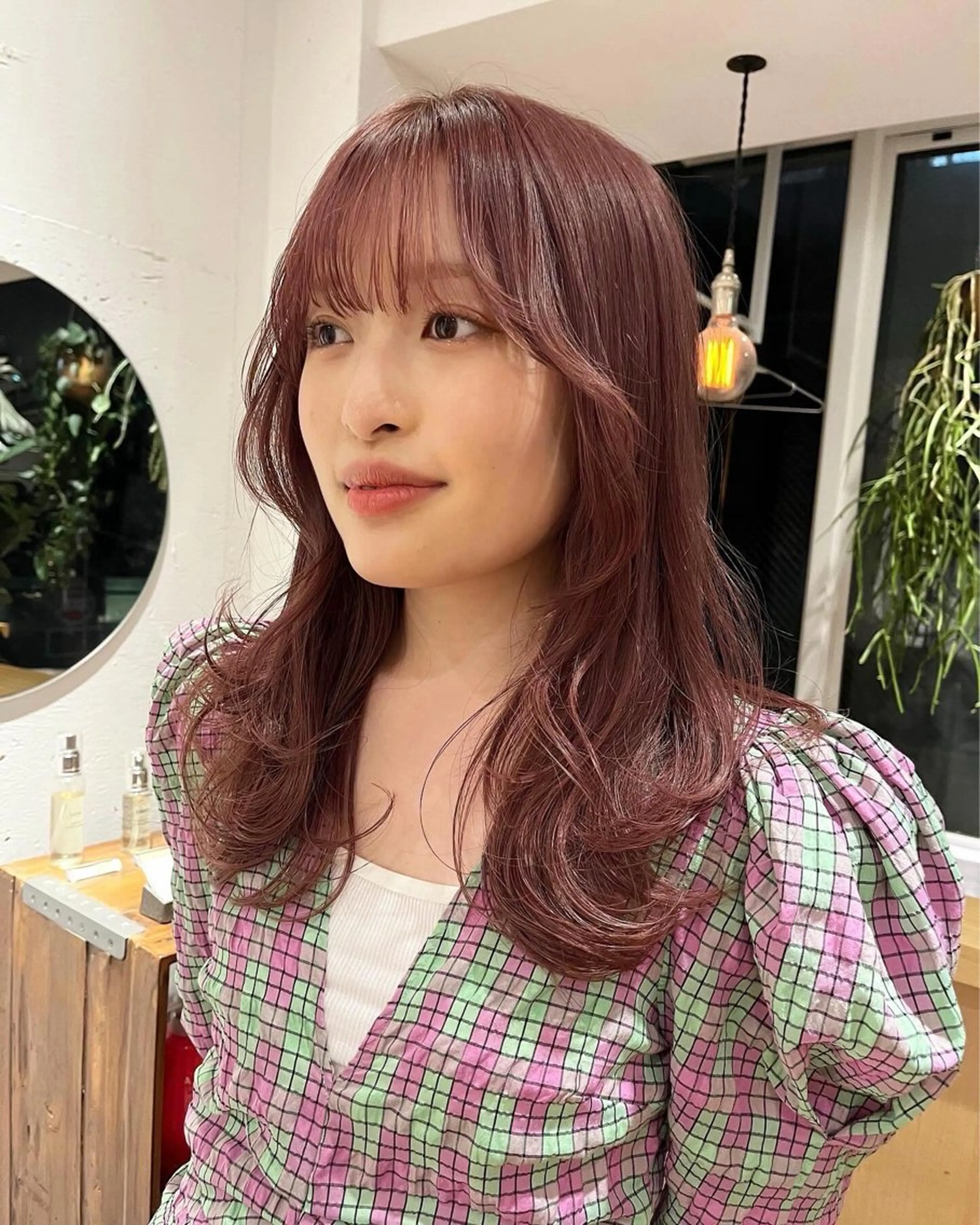 ミディアム カラー カット ヘアカラー トリートメント オリーブ/縮毛♡ Natsuno🩰のヘアスタイル