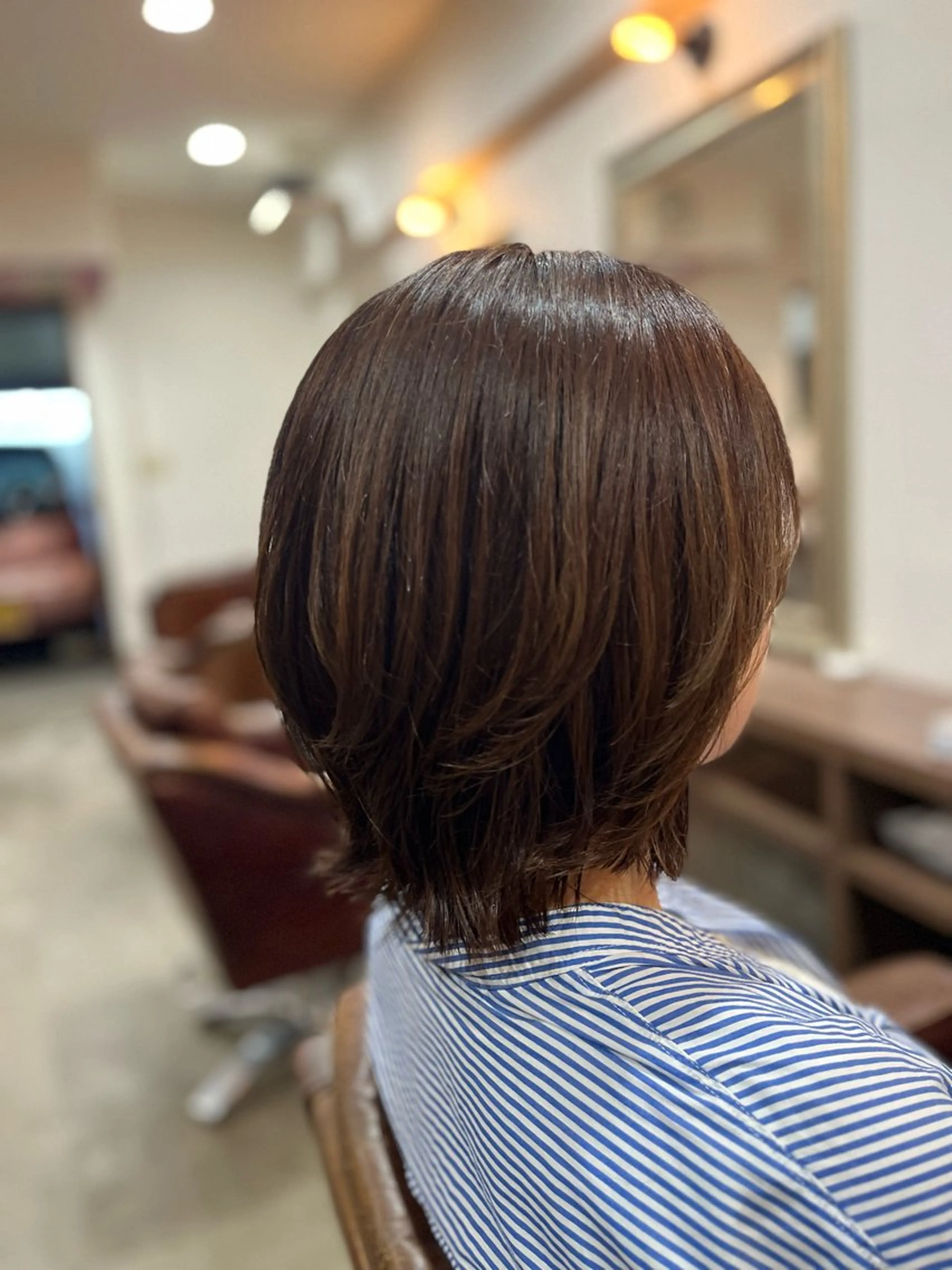 ミディアム ボブレイヤー ボブ レイヤーカット 🫧ベージュカラー× レイヤー🫧HARUのヘアスタイル