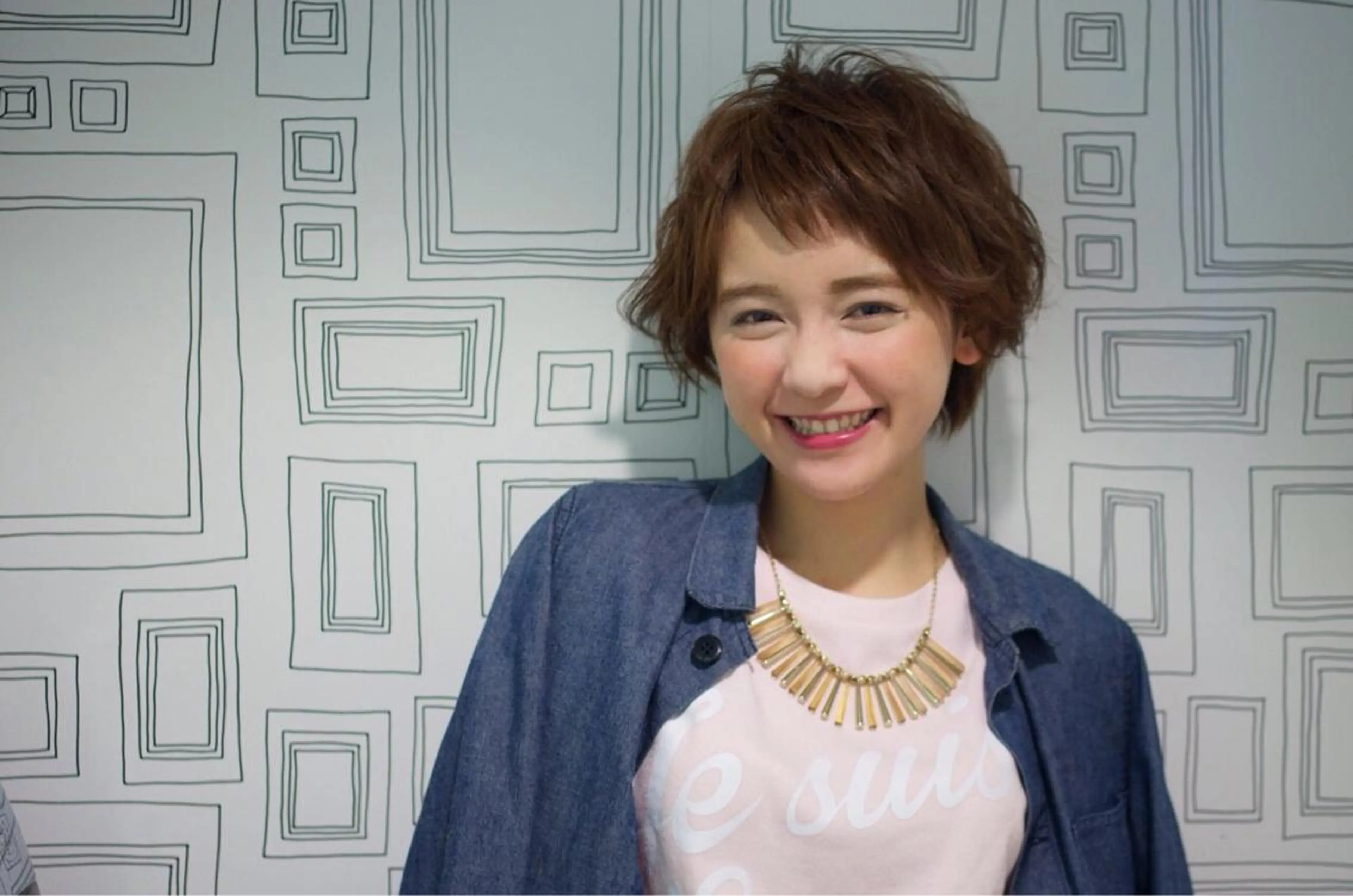 ショート カラー パーマ ヘアアレンジ マツエク・マツパ キュート ショートヘア 藤井 仁紀のヘアスタイル