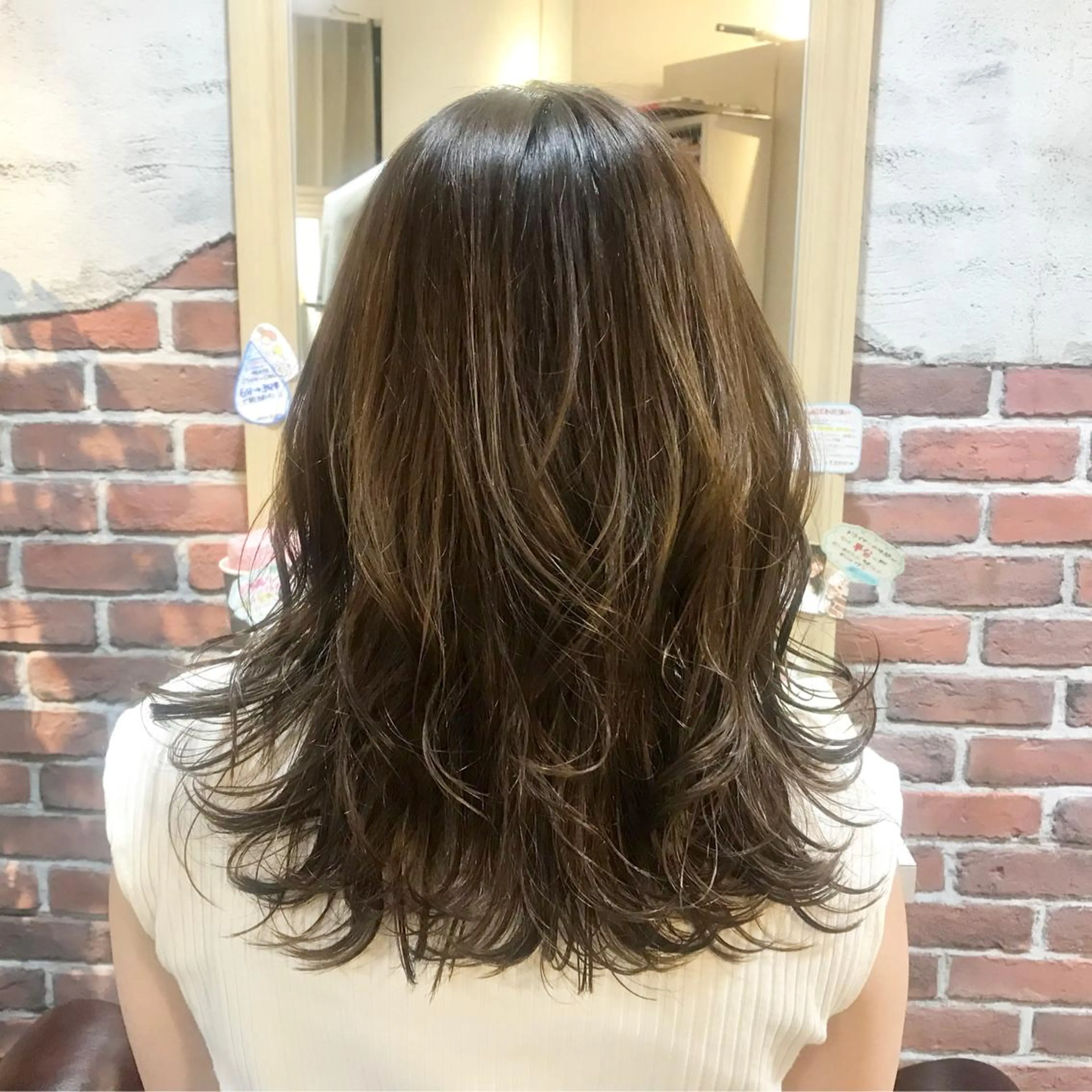 セミロング カット ヘアカラー レイヤーカット/ 根本瑠実のヘアスタイル
