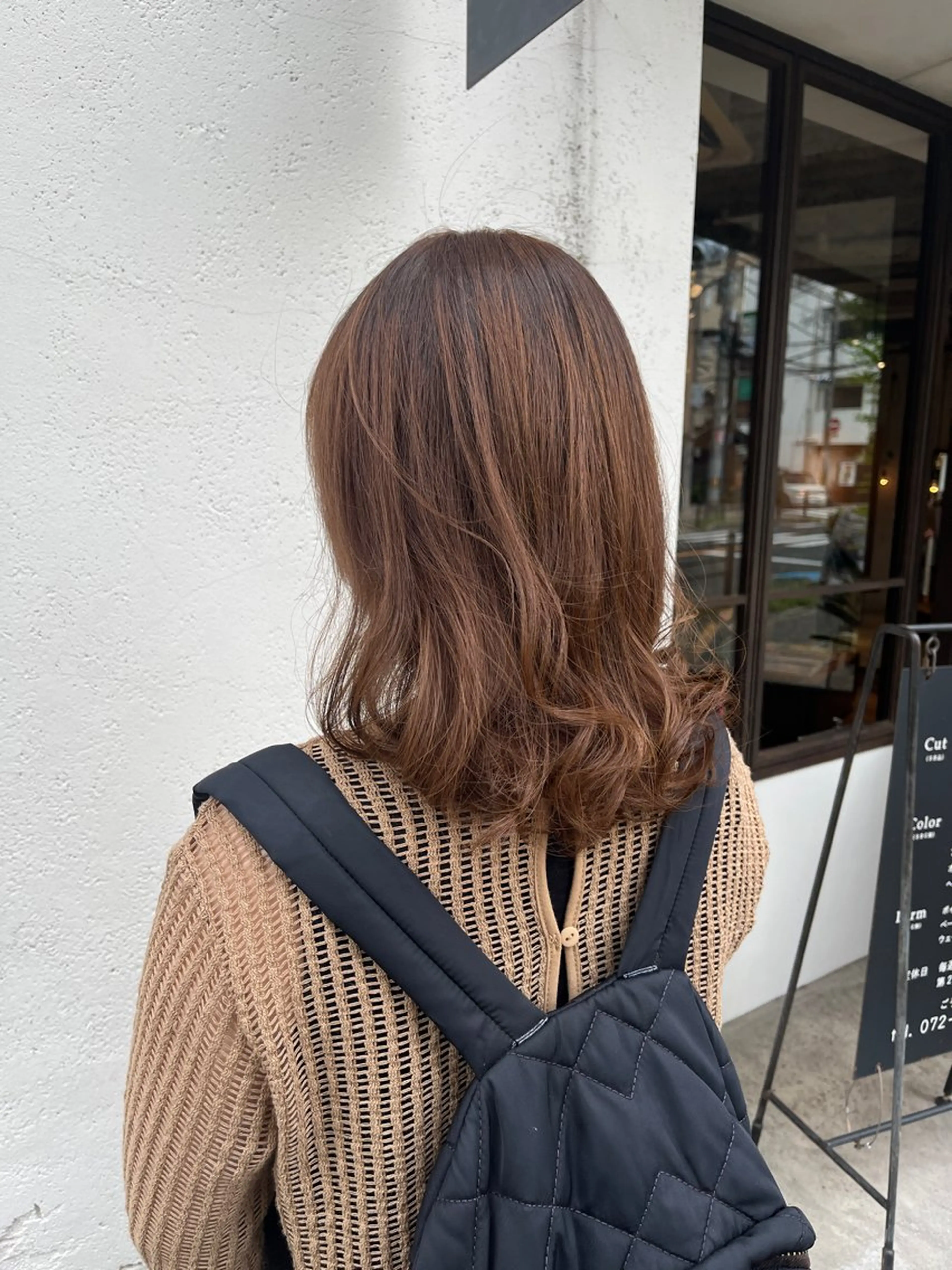 セミロング カラー パーマ 韓国好き🇰🇷 美容師MIKUのヘアスタイル