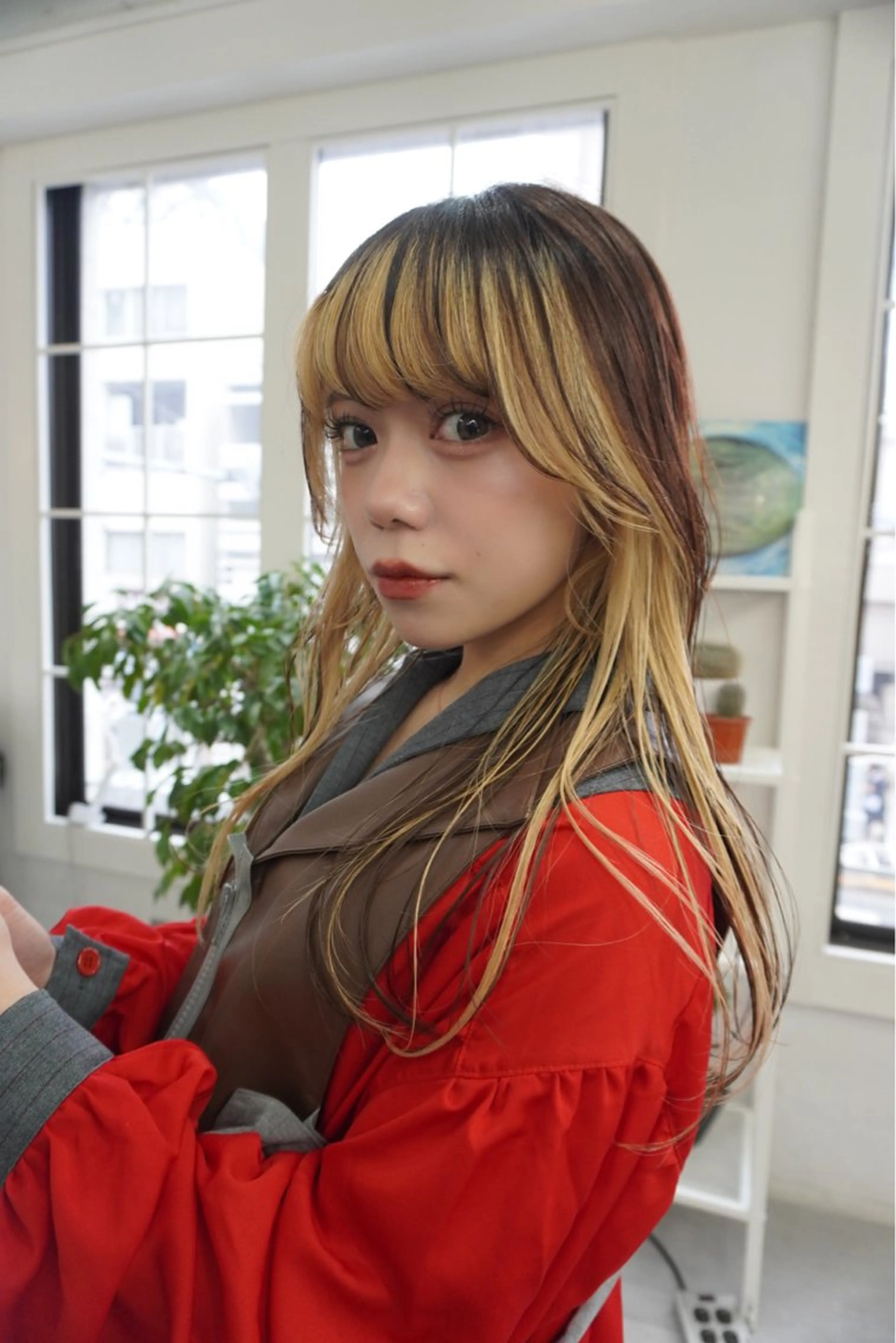 セミロング カラー デザインカラー カット ヘアカラー トリートメント レイヤー／似合わせ TAKUYAのヘアスタイル