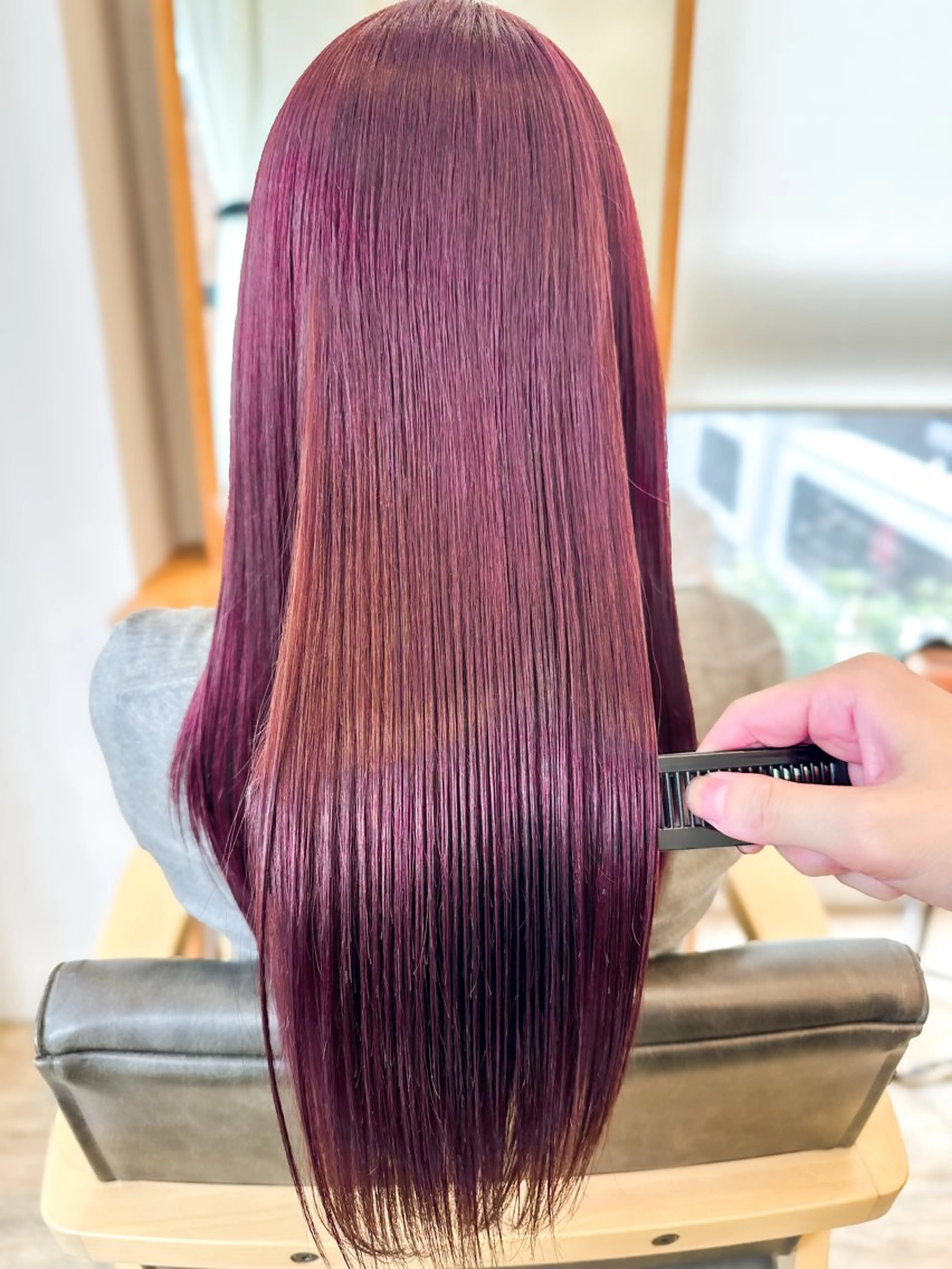 ロング カラー ブリーチ ダブルカラー レッドカラー カット ヘアカラー トリートメント ブリーチカラー🔥 パーマ【佐々木凌平】のヘアスタイル