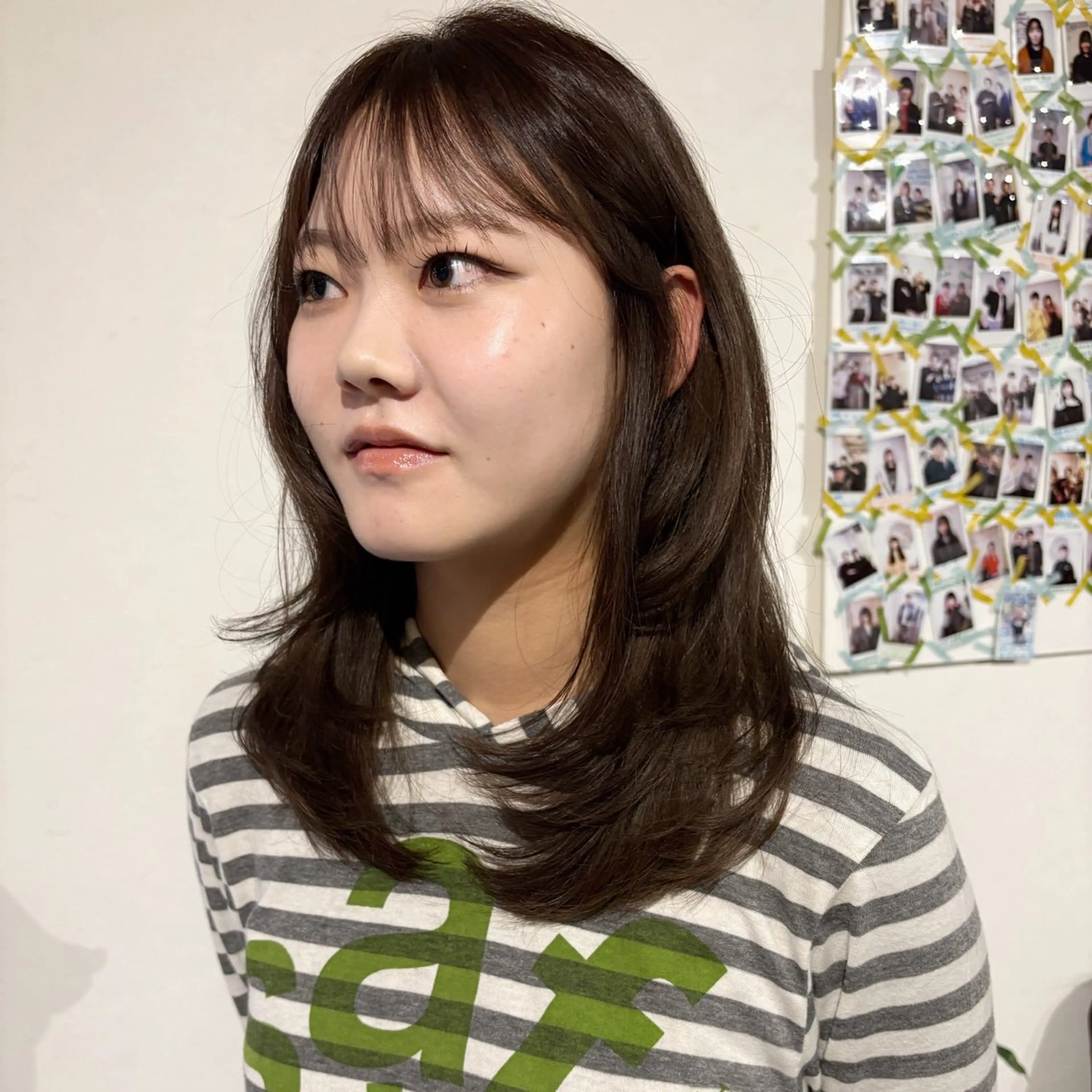 ミディアム カラー ブラウンカラー ヘアカラー hinano ヒナノのヘアスタイル