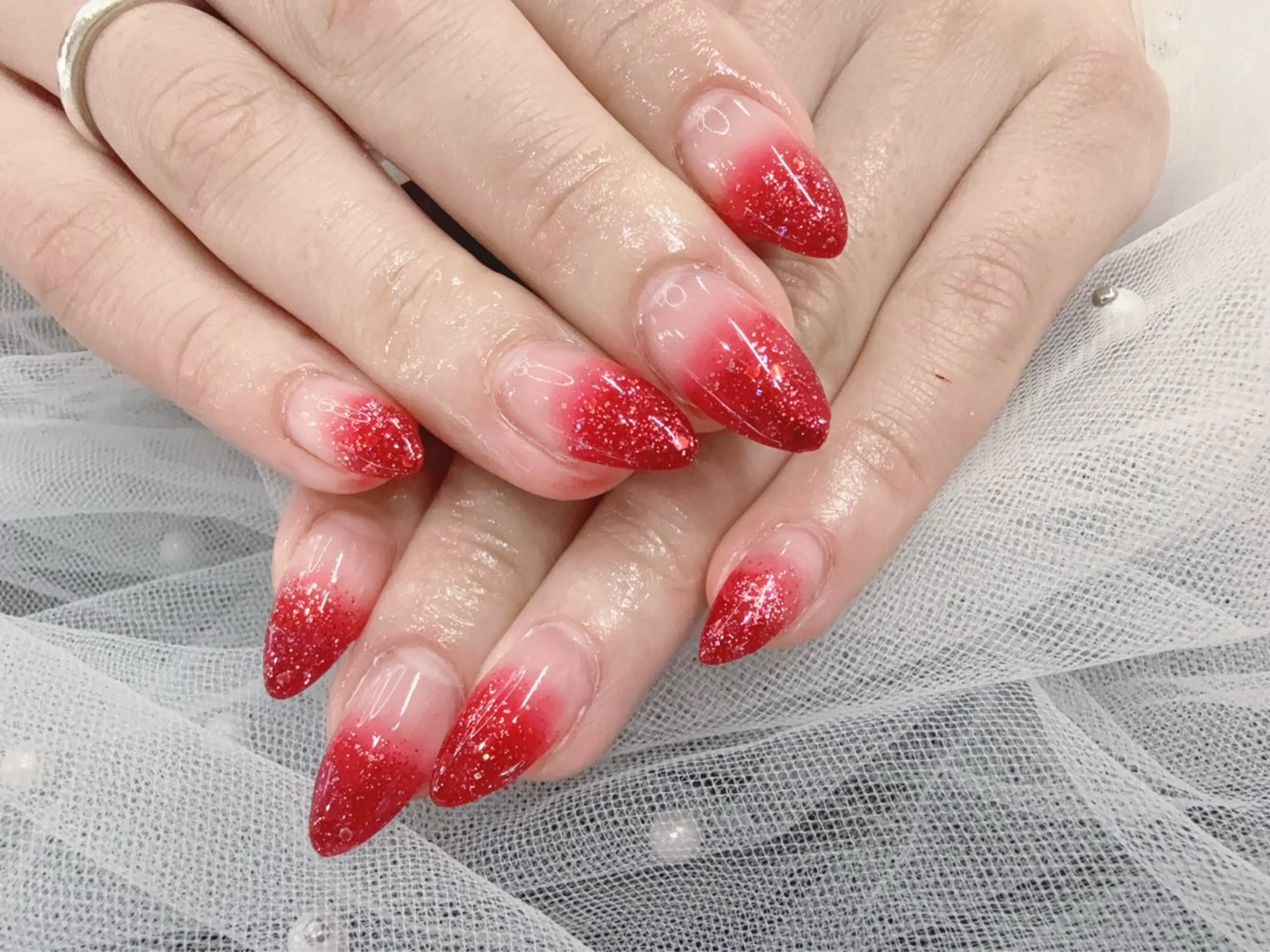ネイル グラデーション ラメ(グリッター) ラメグラデーション ハンドネイル muse nailのネイルデザイン