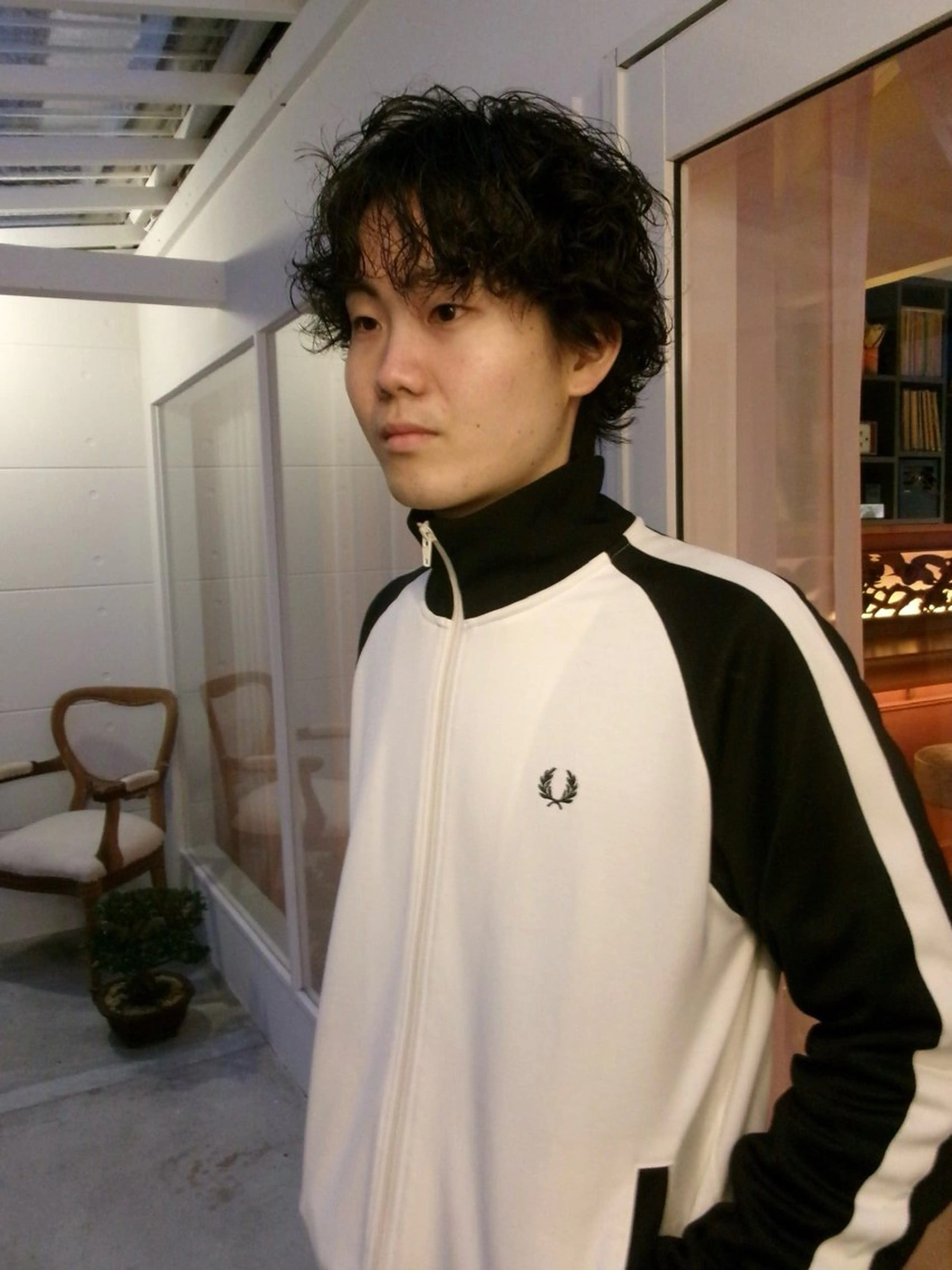 ショート パーマ メンズ メンズパーマ 波巻きパーマ ニュアンスパーマ メンズパーマ南森町/ 梅田ナカムラヒロトのヘアスタイル