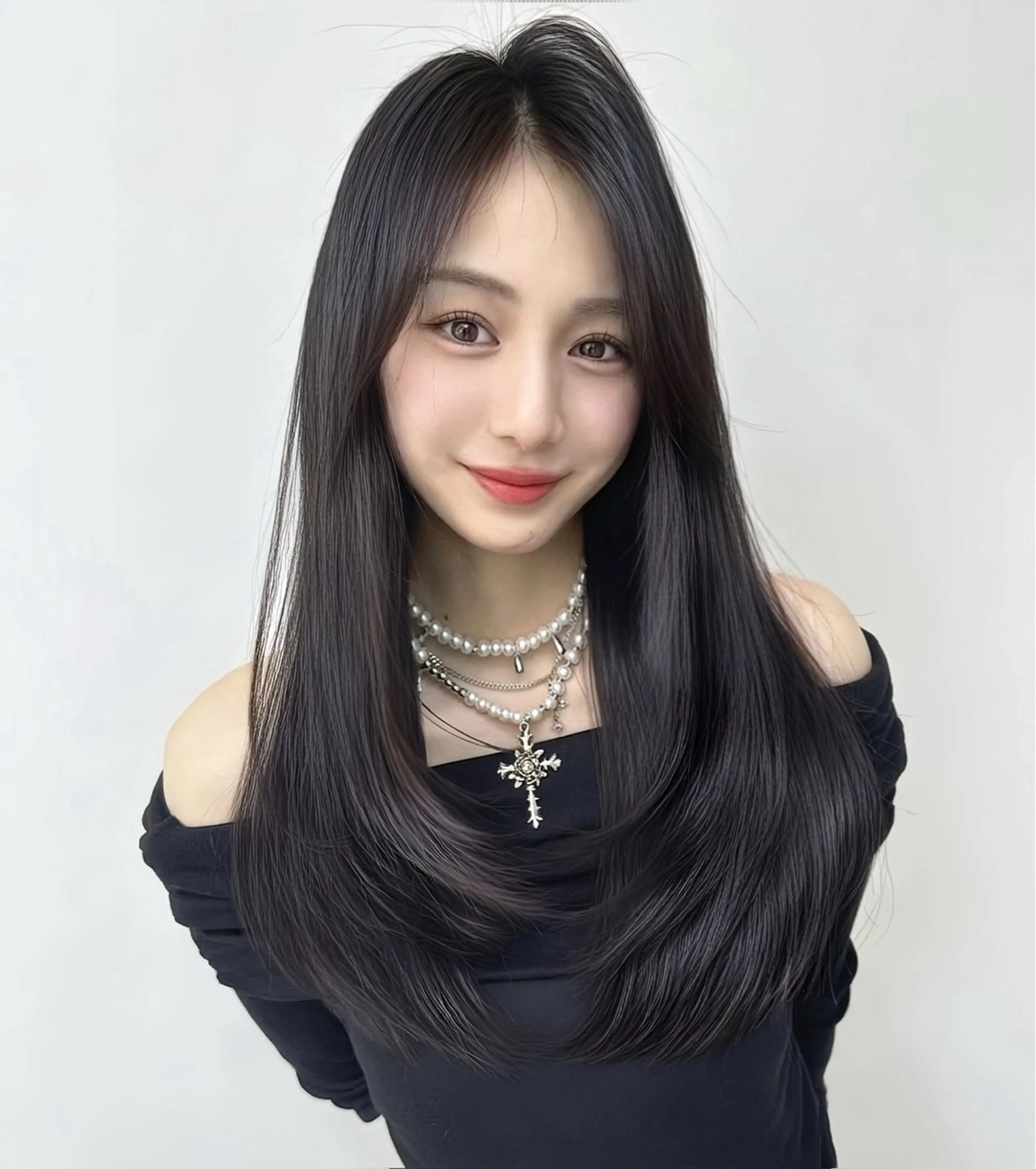 ロング カラー カット ヘアカラー トリートメント レイヤー/髪質改善 /透け感カラー/艶髪のヘアスタイル