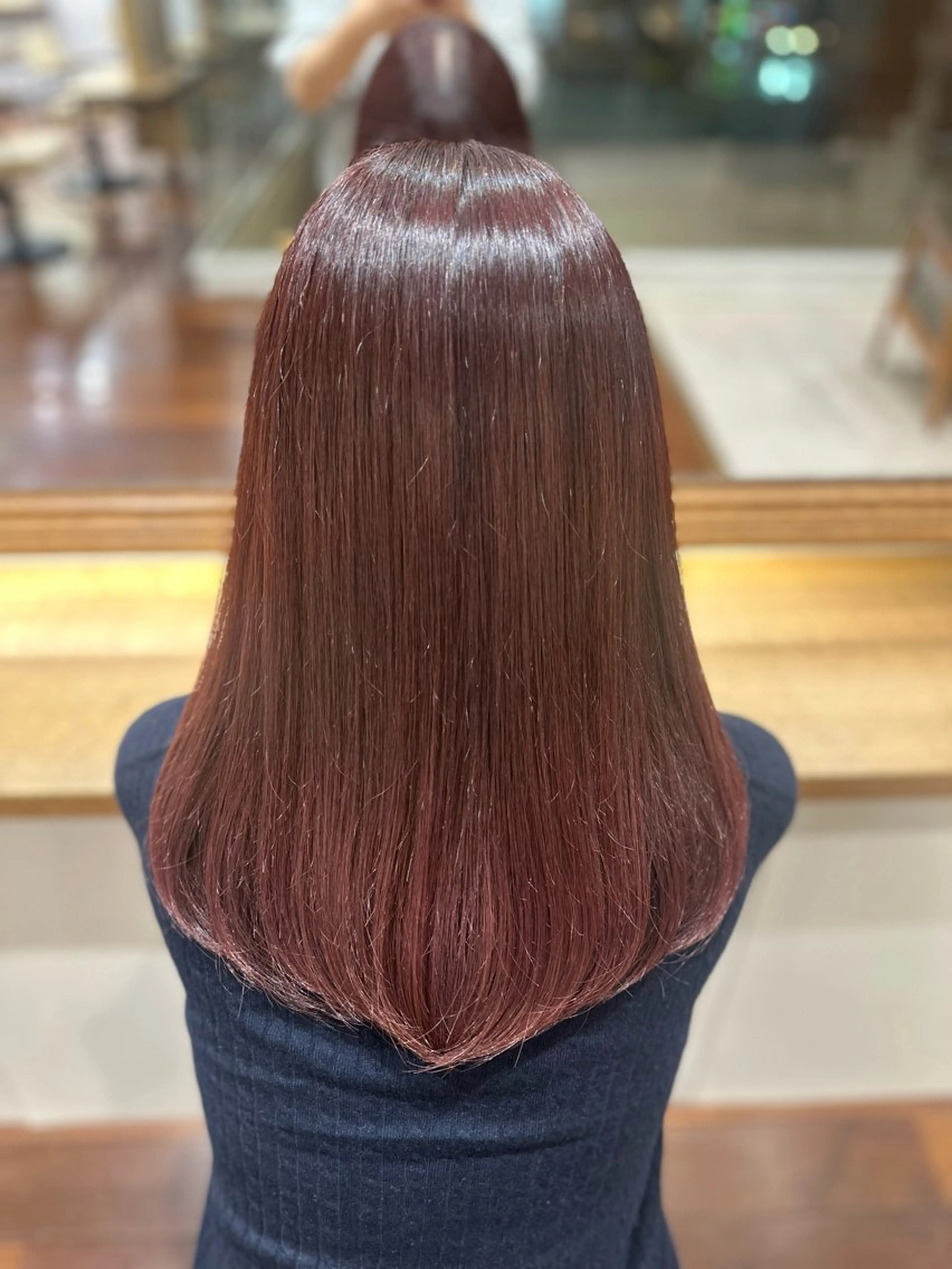 ミディアム カラー レッドカラー ヘアカラー 🩷仙台/ワンカラー /えれな🩷のヘアスタイル