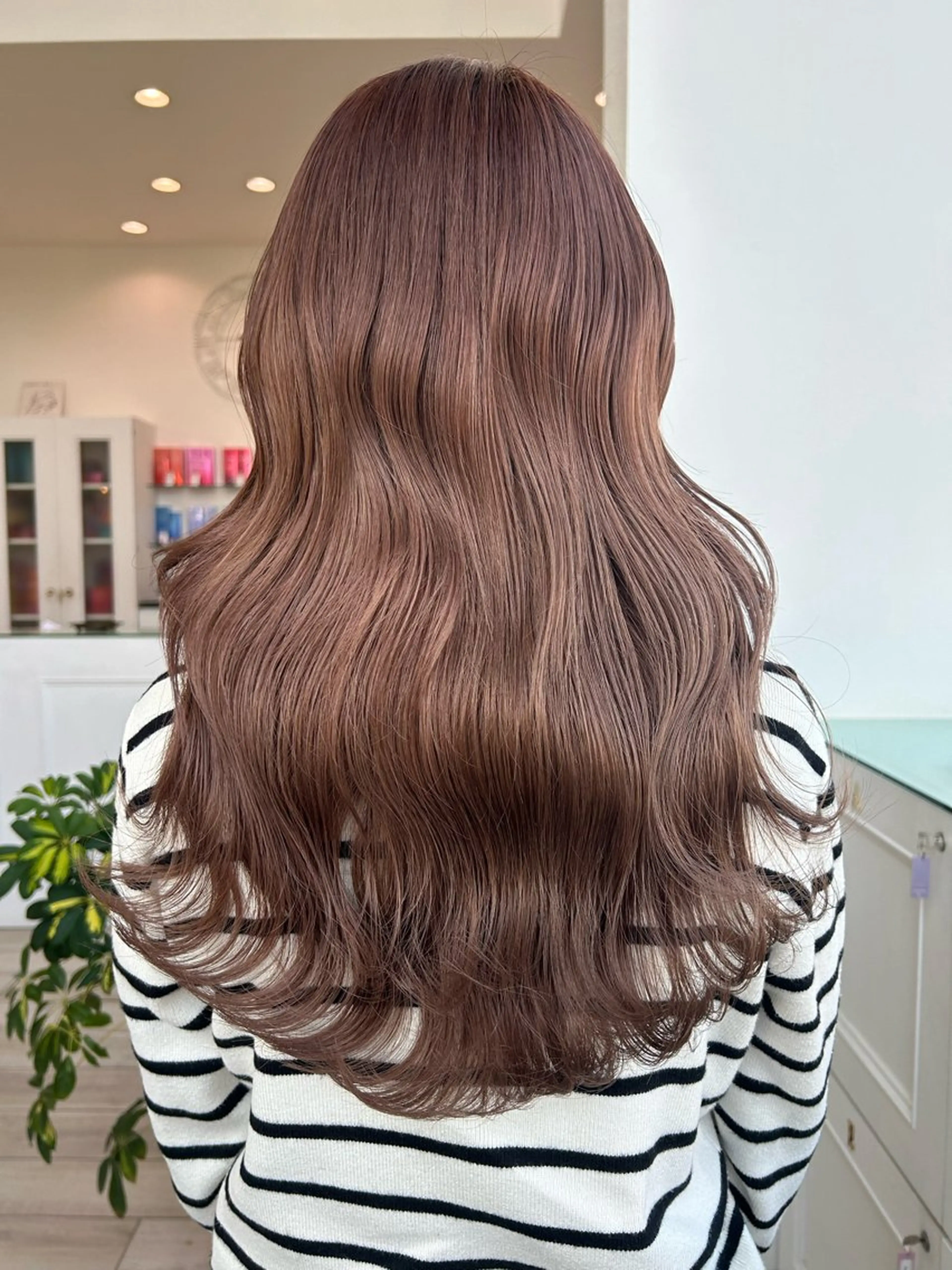 セミロング カラー ベージュカラー ピンクカラー カット ヘアカラー トリートメント Risae/ボブ /ショートカットのヘアスタイル