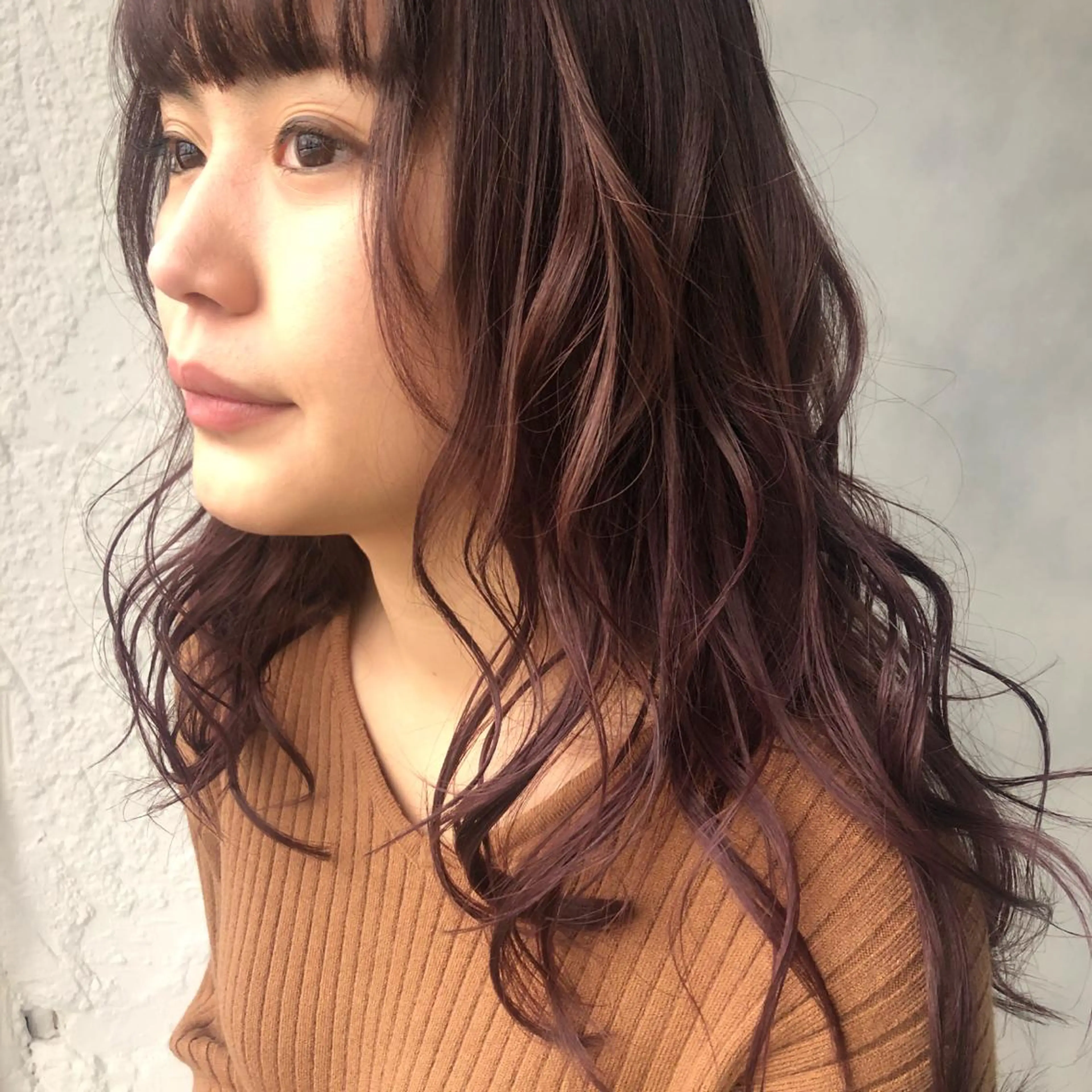 ロング 推しカラー🌙 RIHOのヘアスタイル