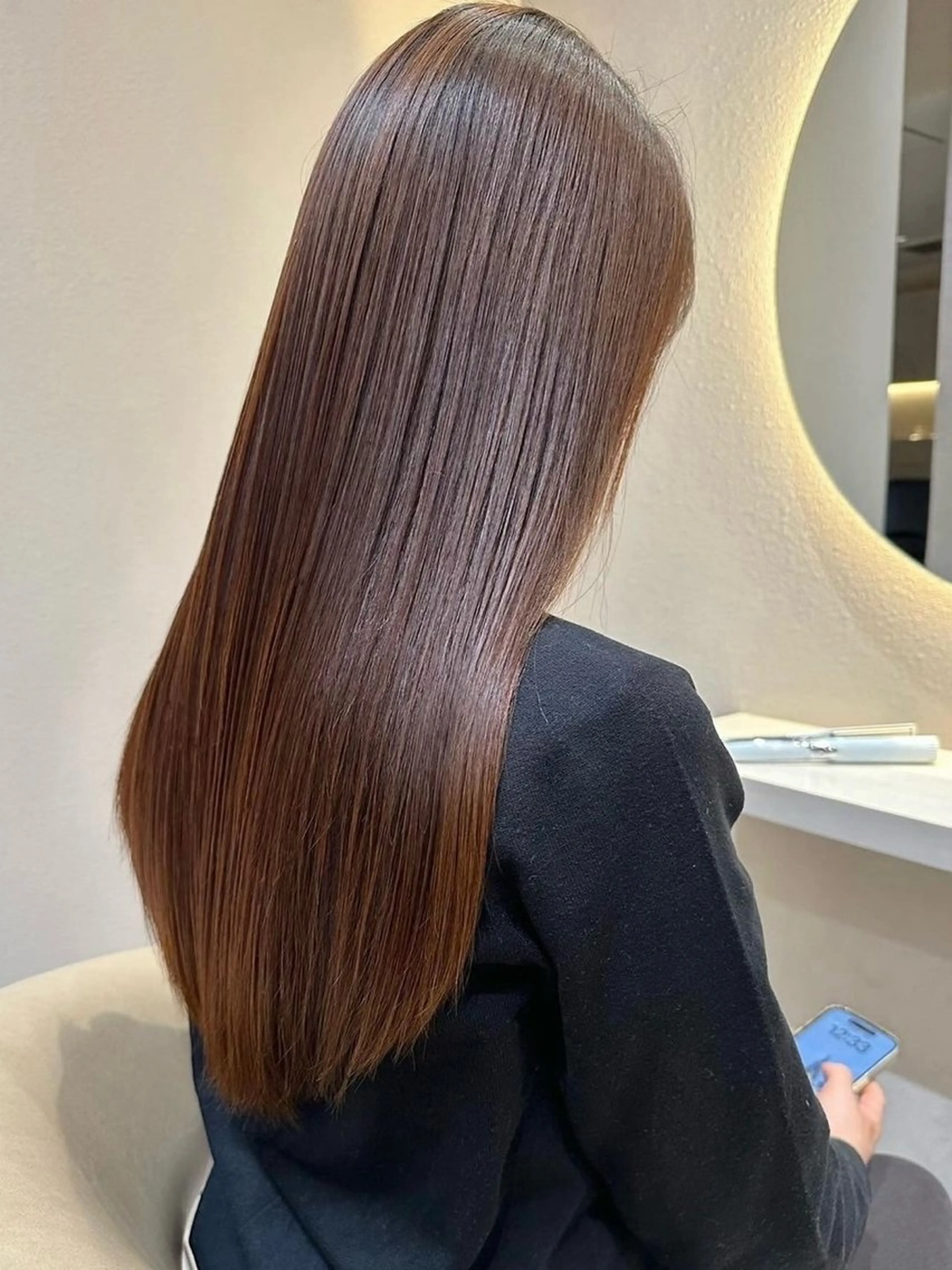 ロング カット 縮毛矯正 トリートメント 佐京春奈/縮毛矯正 髪質改善/美髪カラーのヘアスタイル