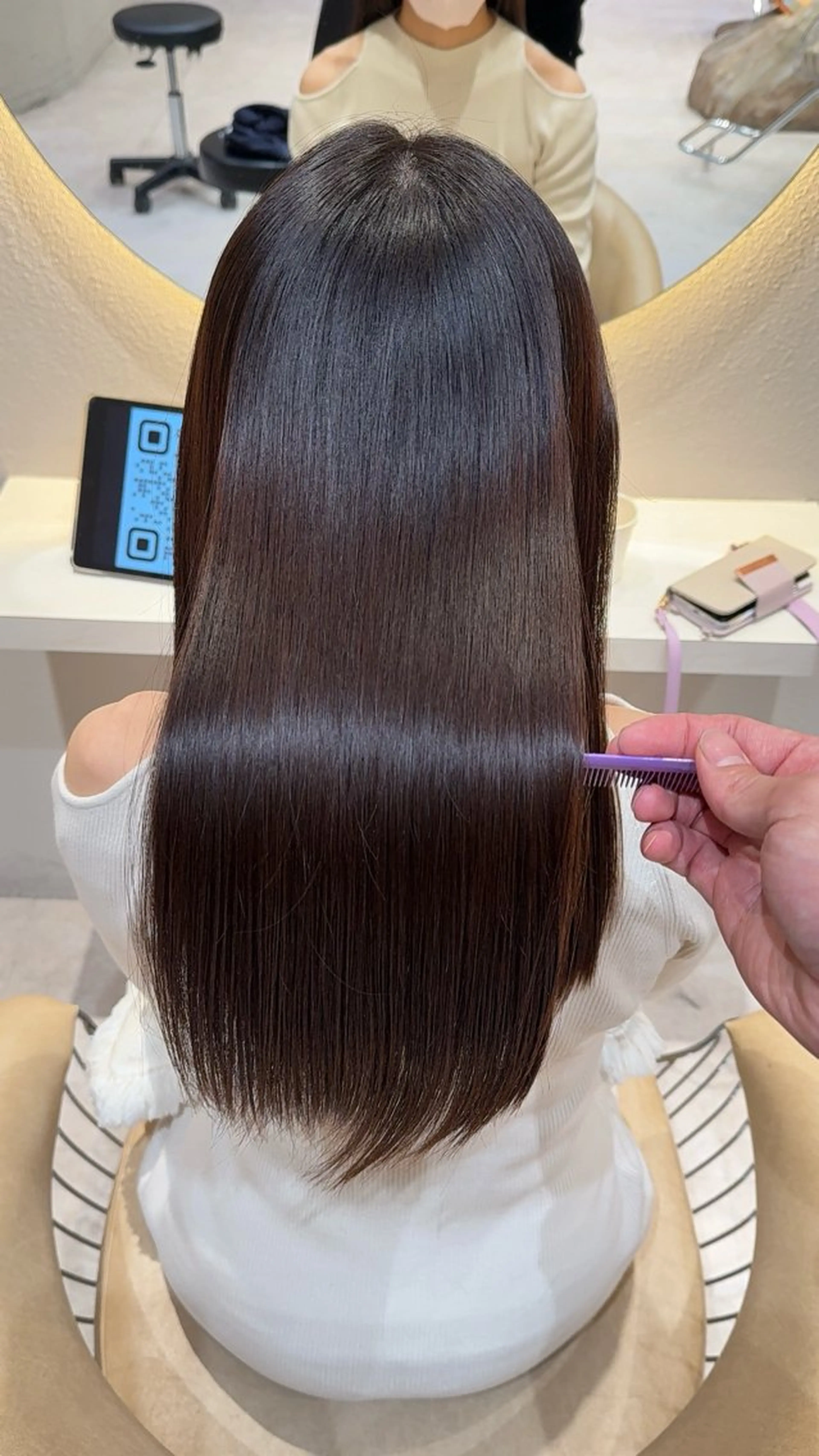 セミロング カラー カット ヘアカラー 縮毛矯正 レイヤー❣️縮毛矯 川村利幸のヘアスタイル