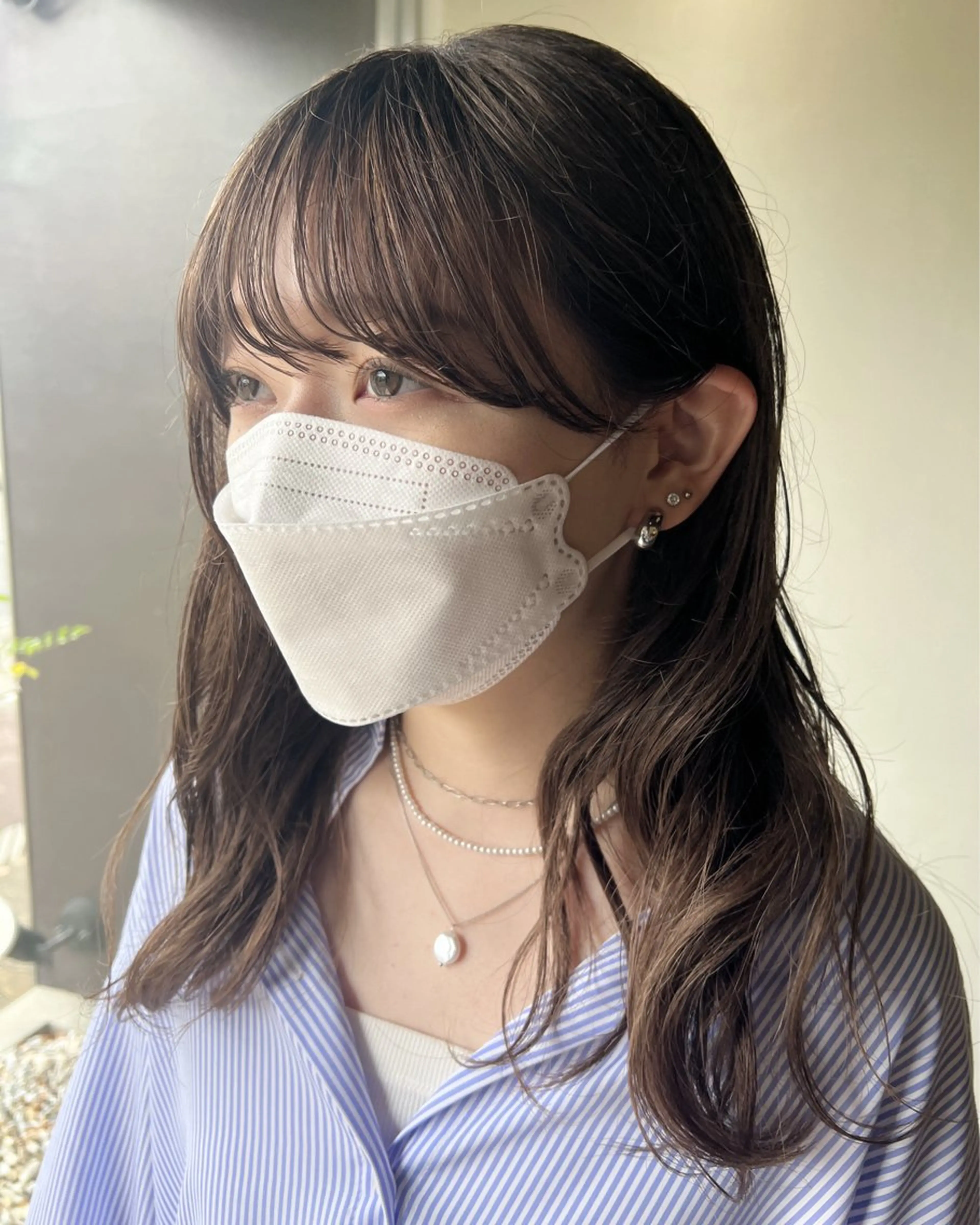 ミディアム カラー 縮毛矯正/ レイヤー/ミディアムのヘアスタイル