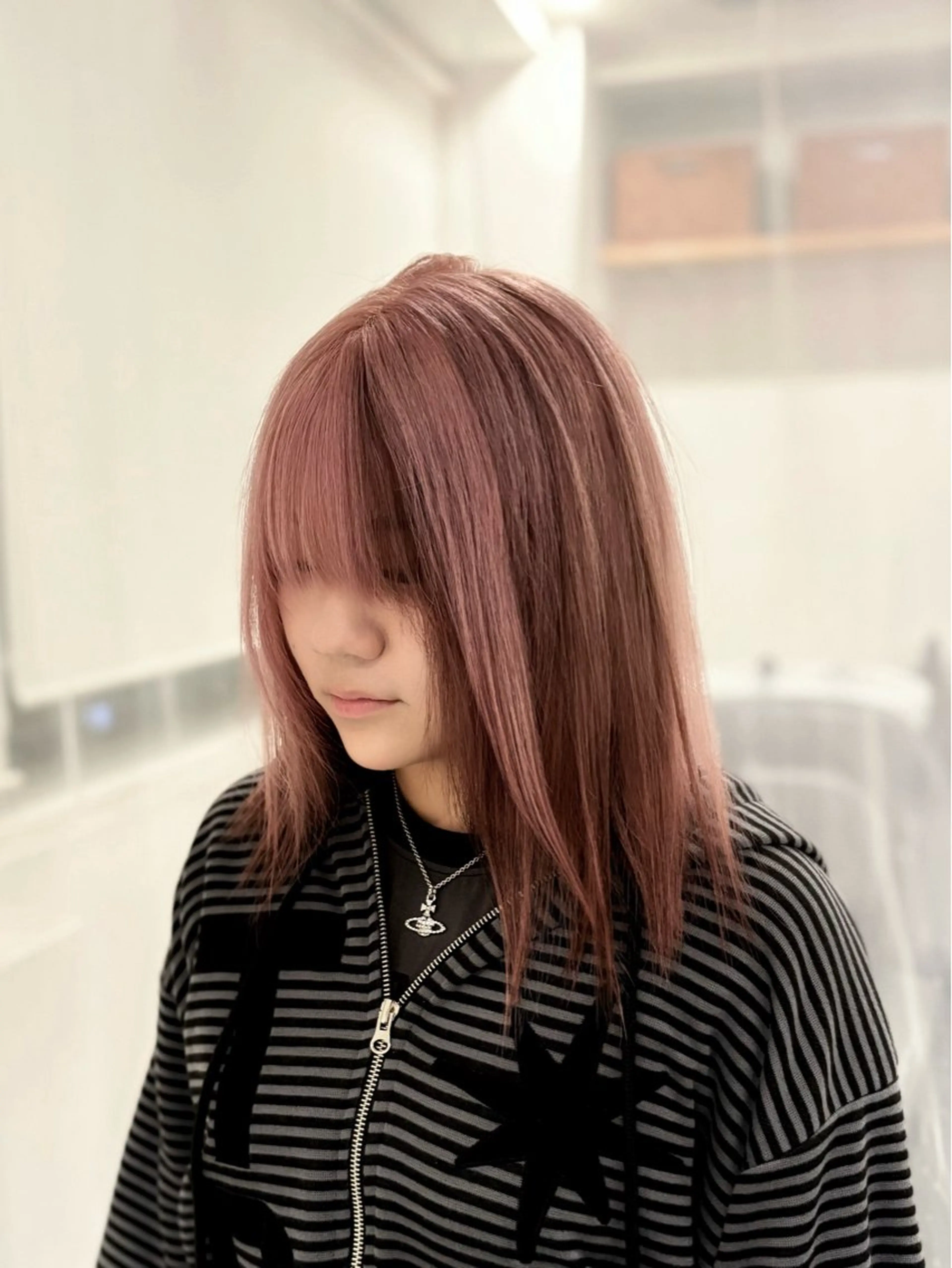 セミロング カラー ヘアカラー トリートメント GaKu/ハイトーン /ブリーチ/レイヤーのヘアスタイル
