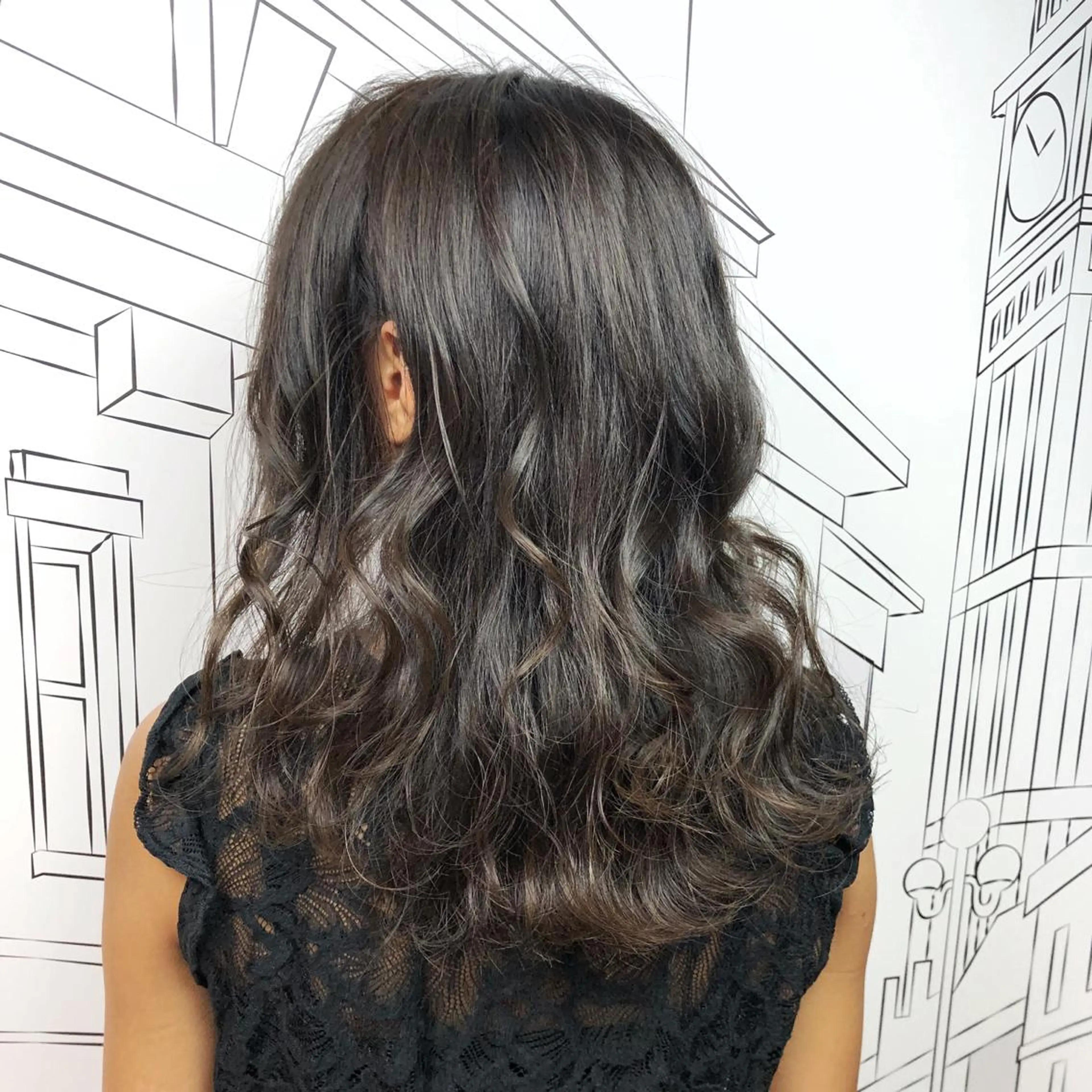 ミディアム カラー グレージュ レイヤー⭐️カラー ⭐️平川雅史のヘアスタイル
