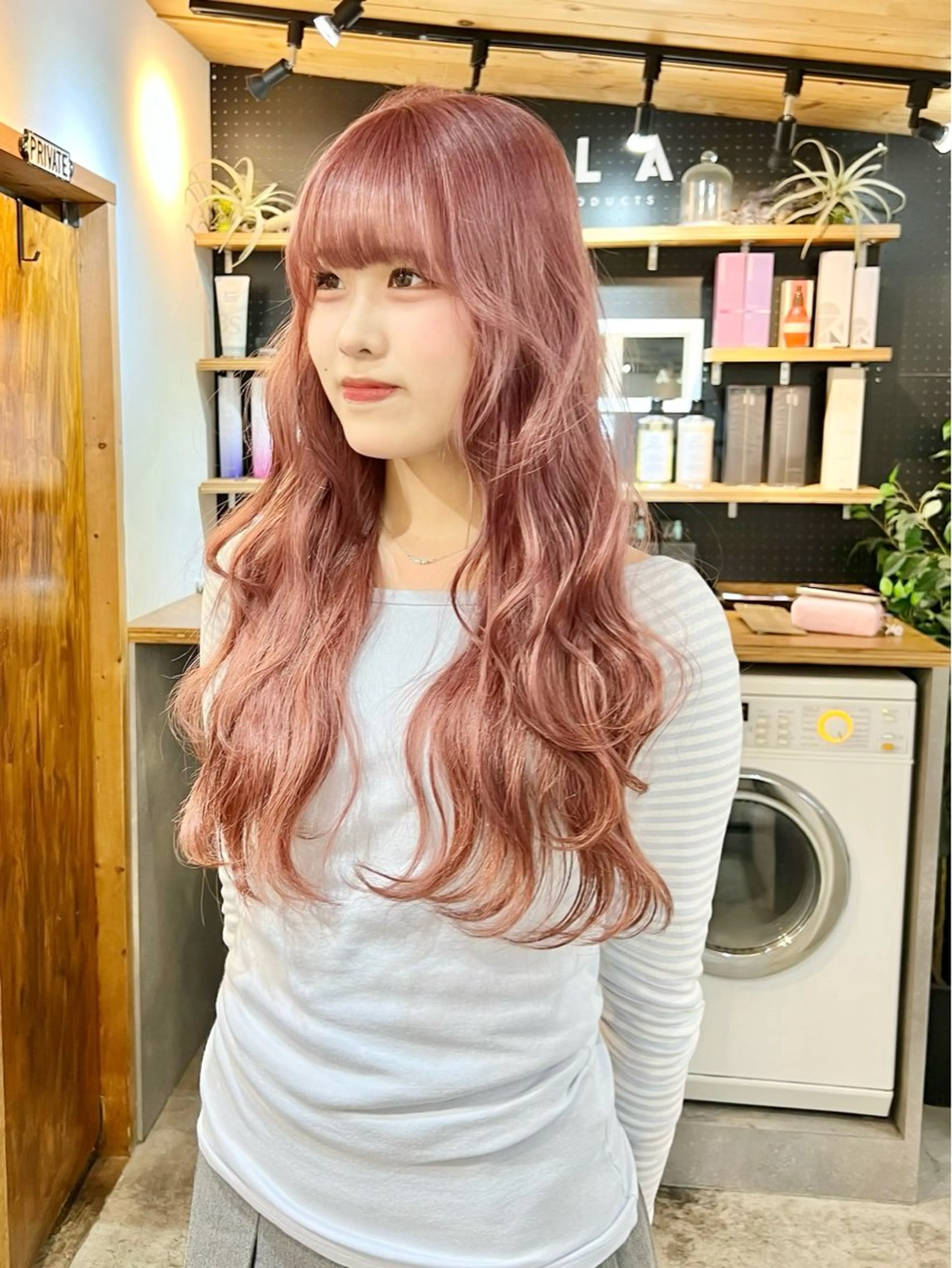 ロング ヘアカラー 暖色カラー/レイヤー カット☁️MEI☁️のヘアスタイル