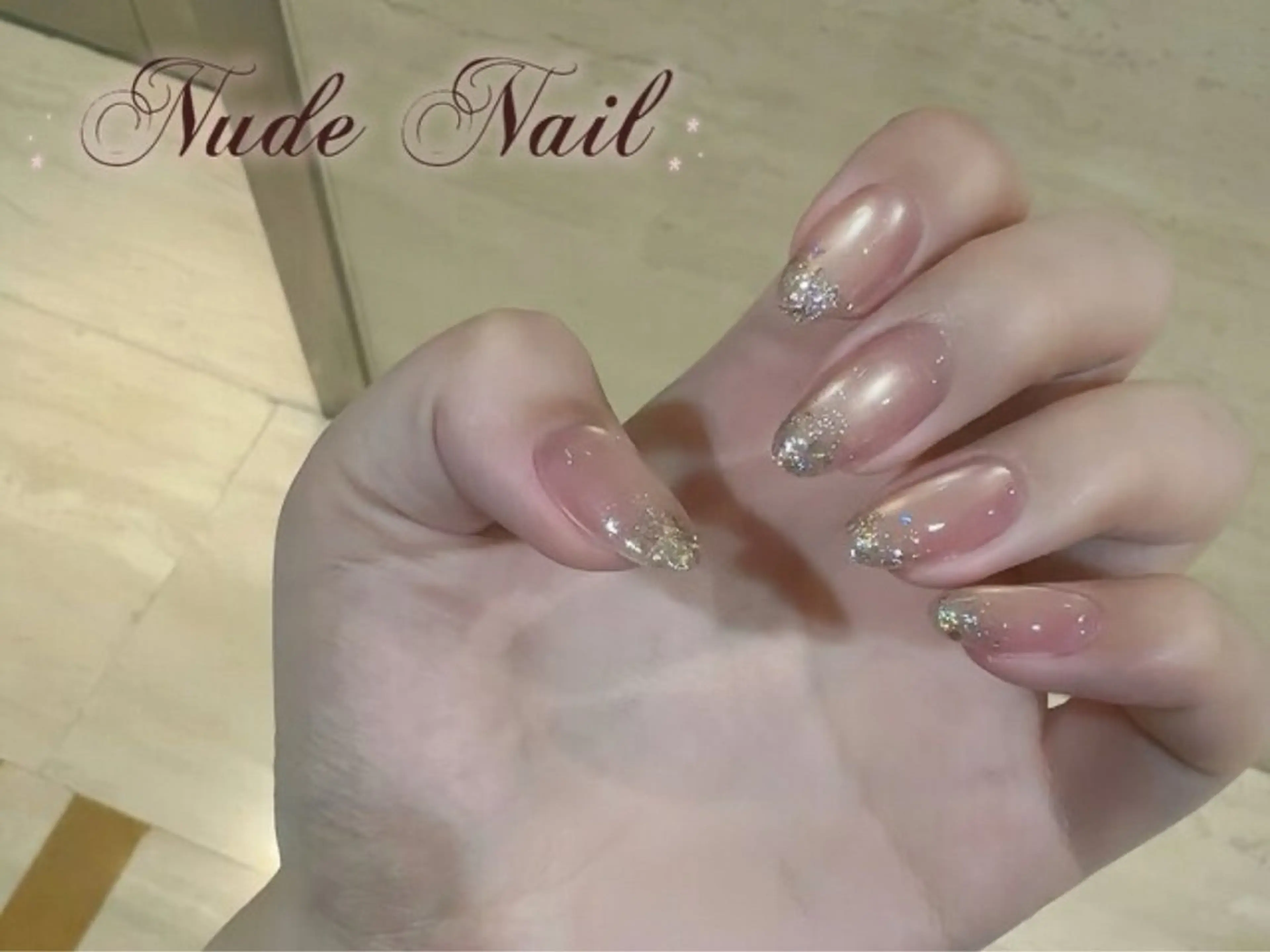 【研修ネイリスト】マグネット×指先ラメグラデーション3200の写真