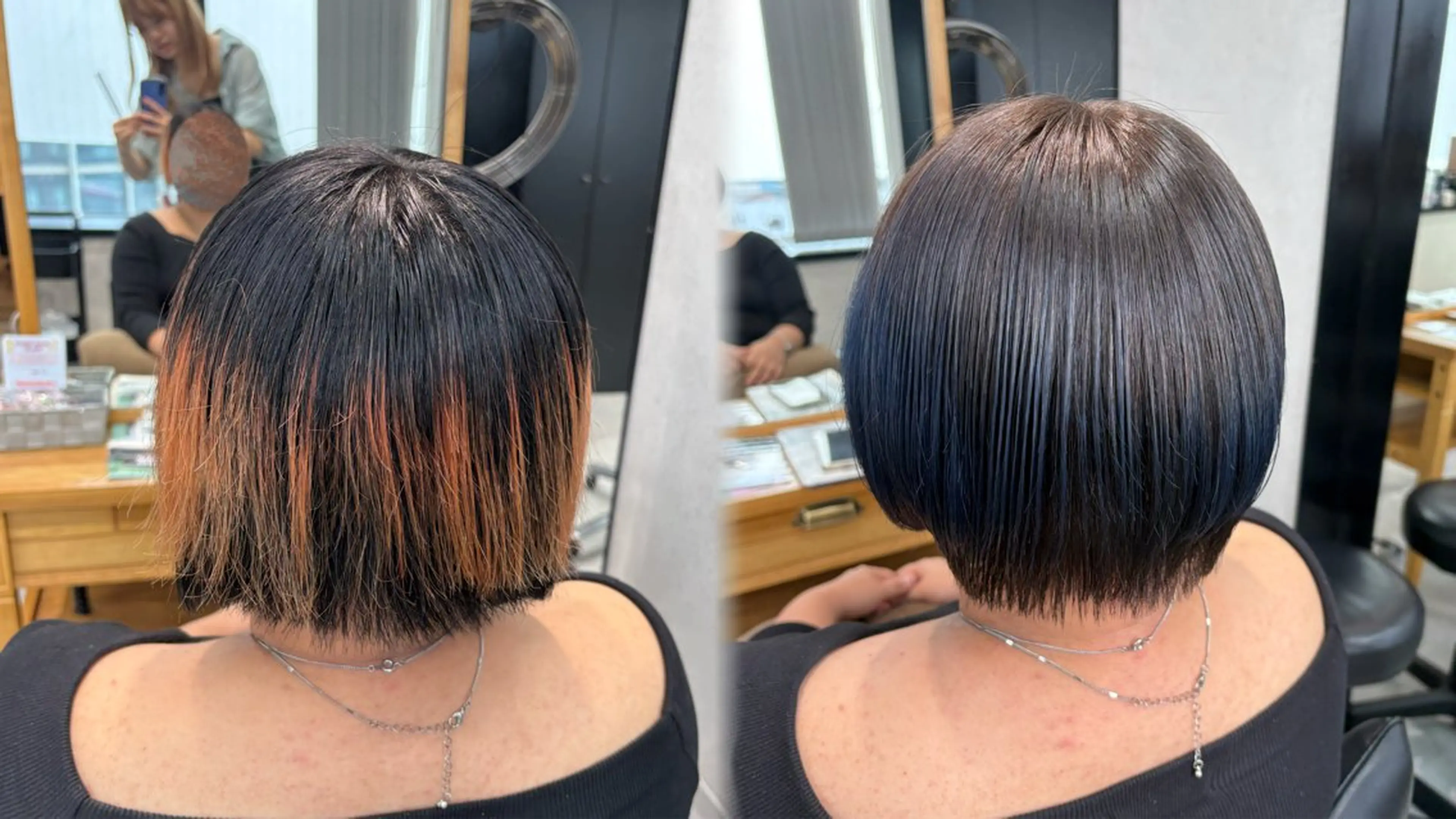 ショート 髪質改善 縮毛矯正 ヘアカラー カラーモデル募集 ✨🤍モモハ🤍✨のヘアスタイル