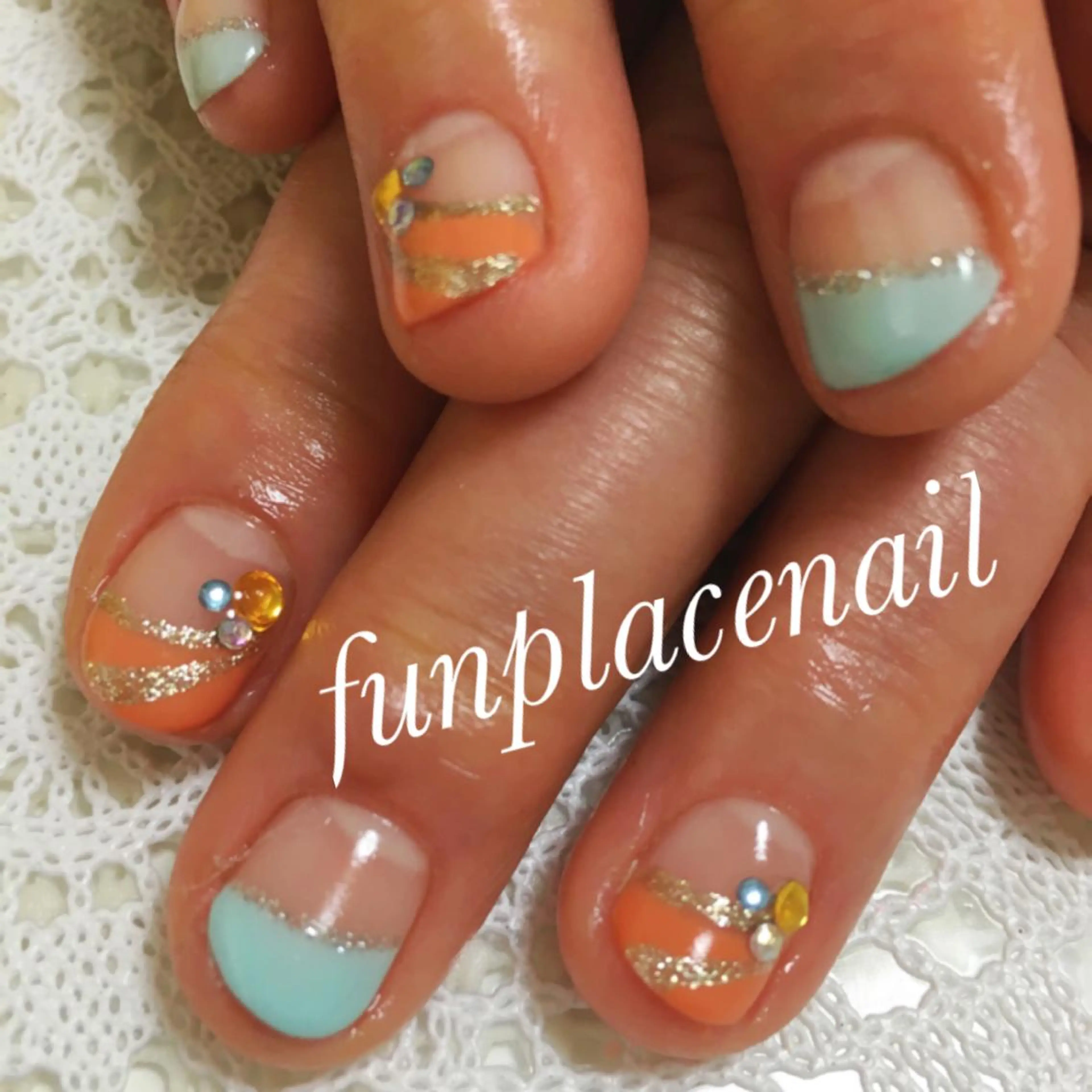 ショート ミディアム セミロング ロング カラー パーマ ヘアアレンジ メンズ キッズ ネイル まつエク アートネイル nail salon&school felice所属・フェリーチェ瑞江店 新山のネイルデザイン