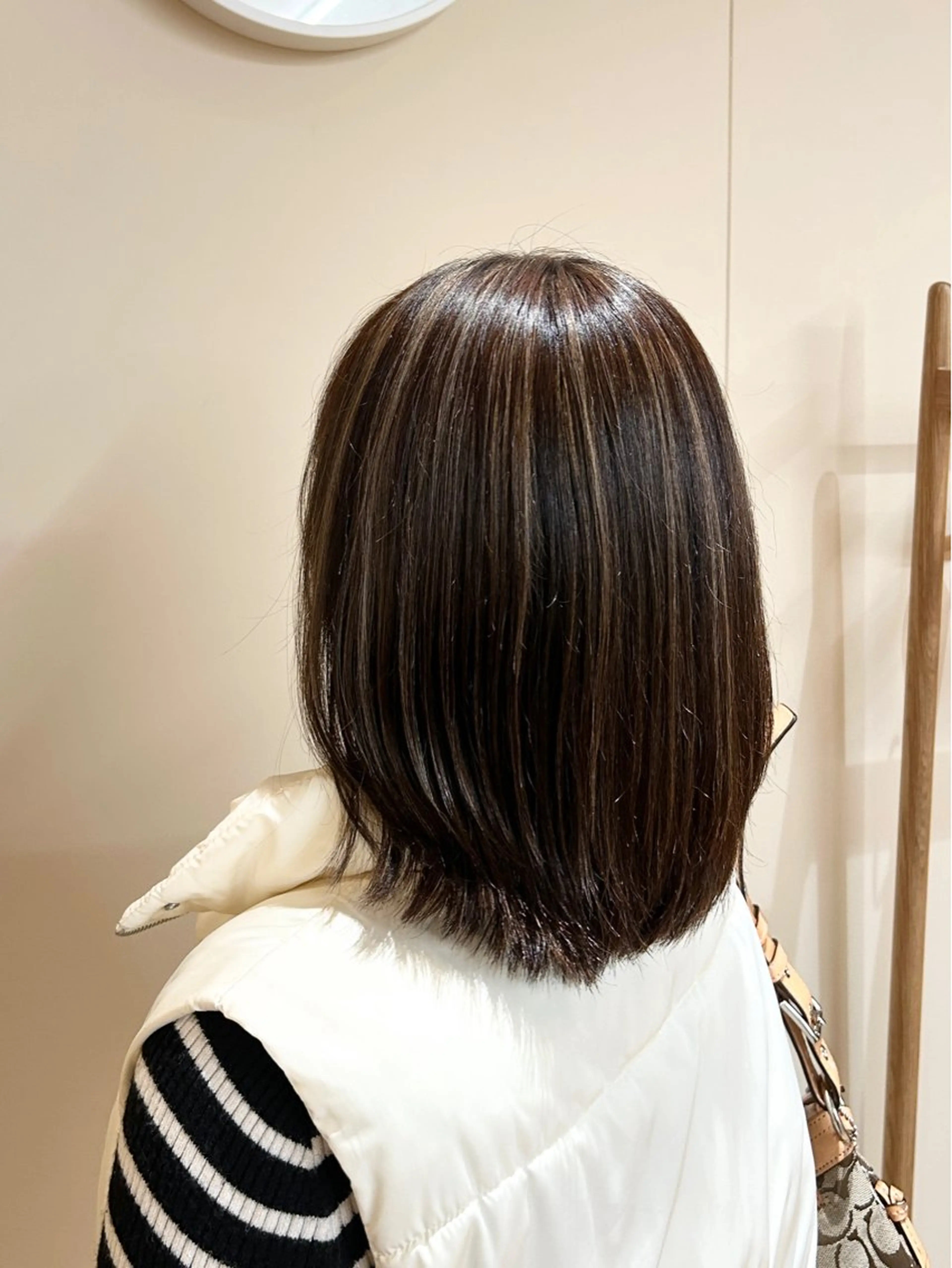 ミディアム カラー ブリーチ ハイライトカラー ハイライト カットカラー/鎌倉 縮毛矯正/大空のヘアスタイル