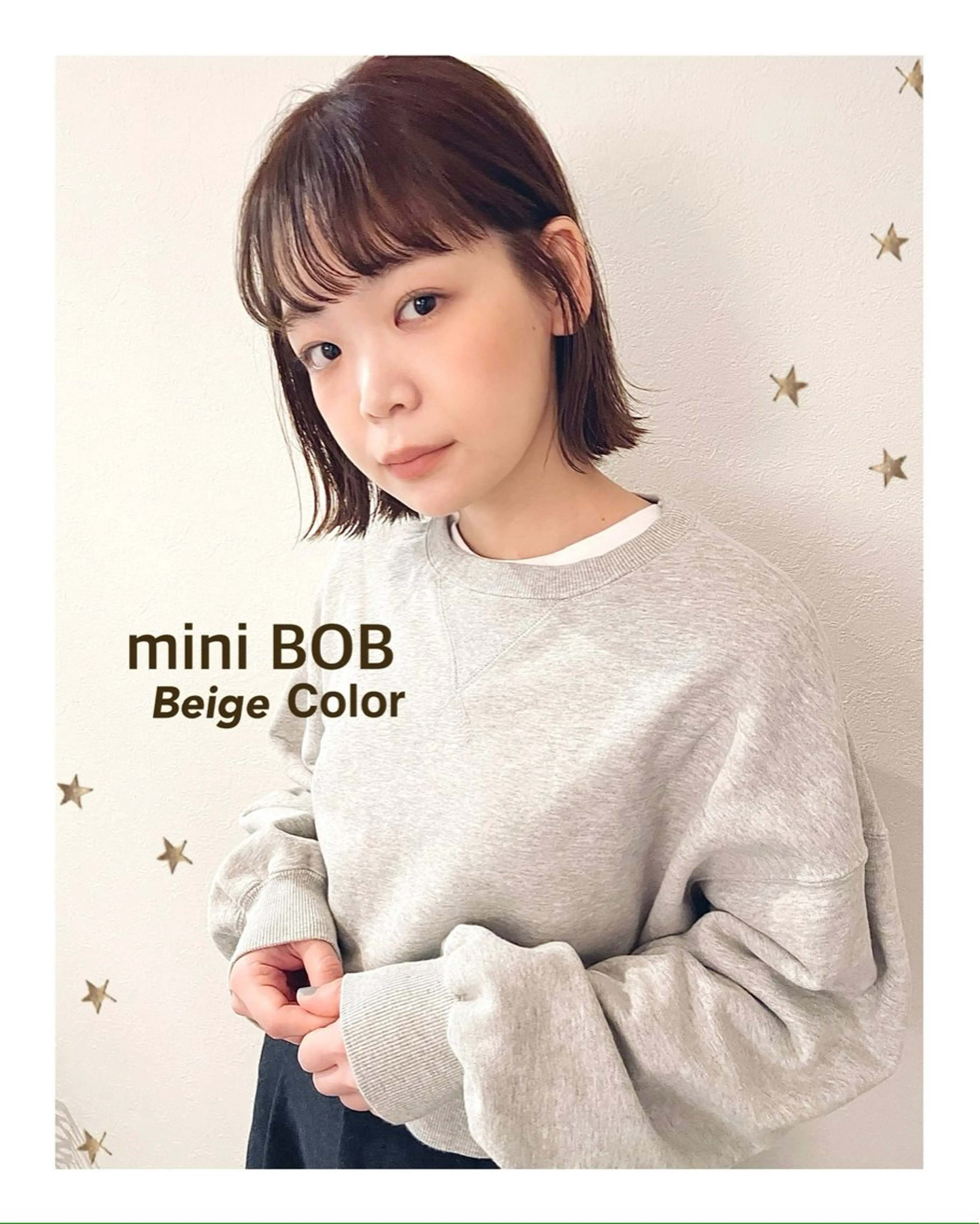 ミディアム カラー カット ヘアカラー 市川 千夏のヘアスタイル