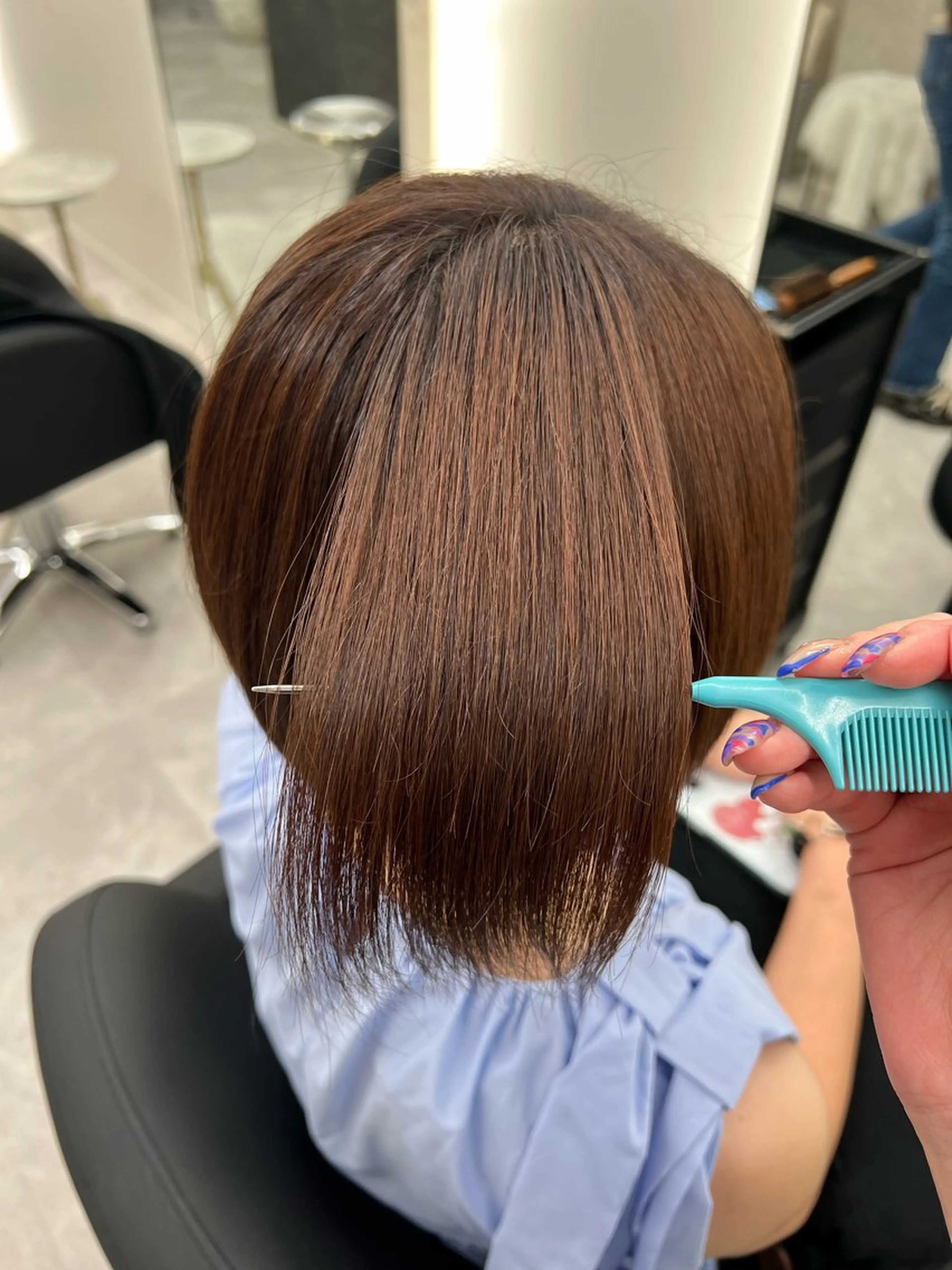 ショート eco/堀江/ 艶カラー/髪質改善のヘアスタイル