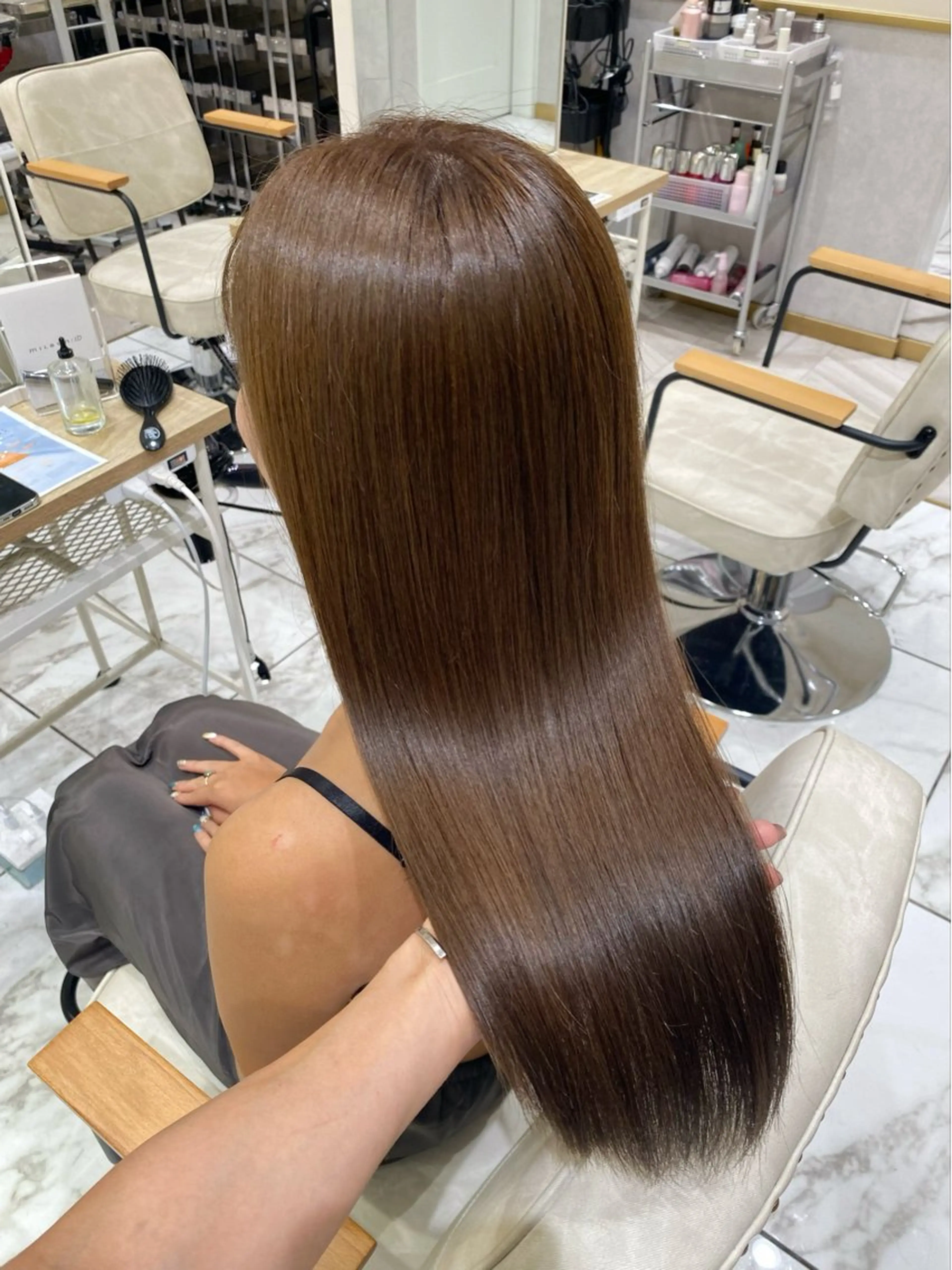 ロング カット ヘアカラー トリートメント hina☺︎ 髪質改善/ストレートのヘアスタイル