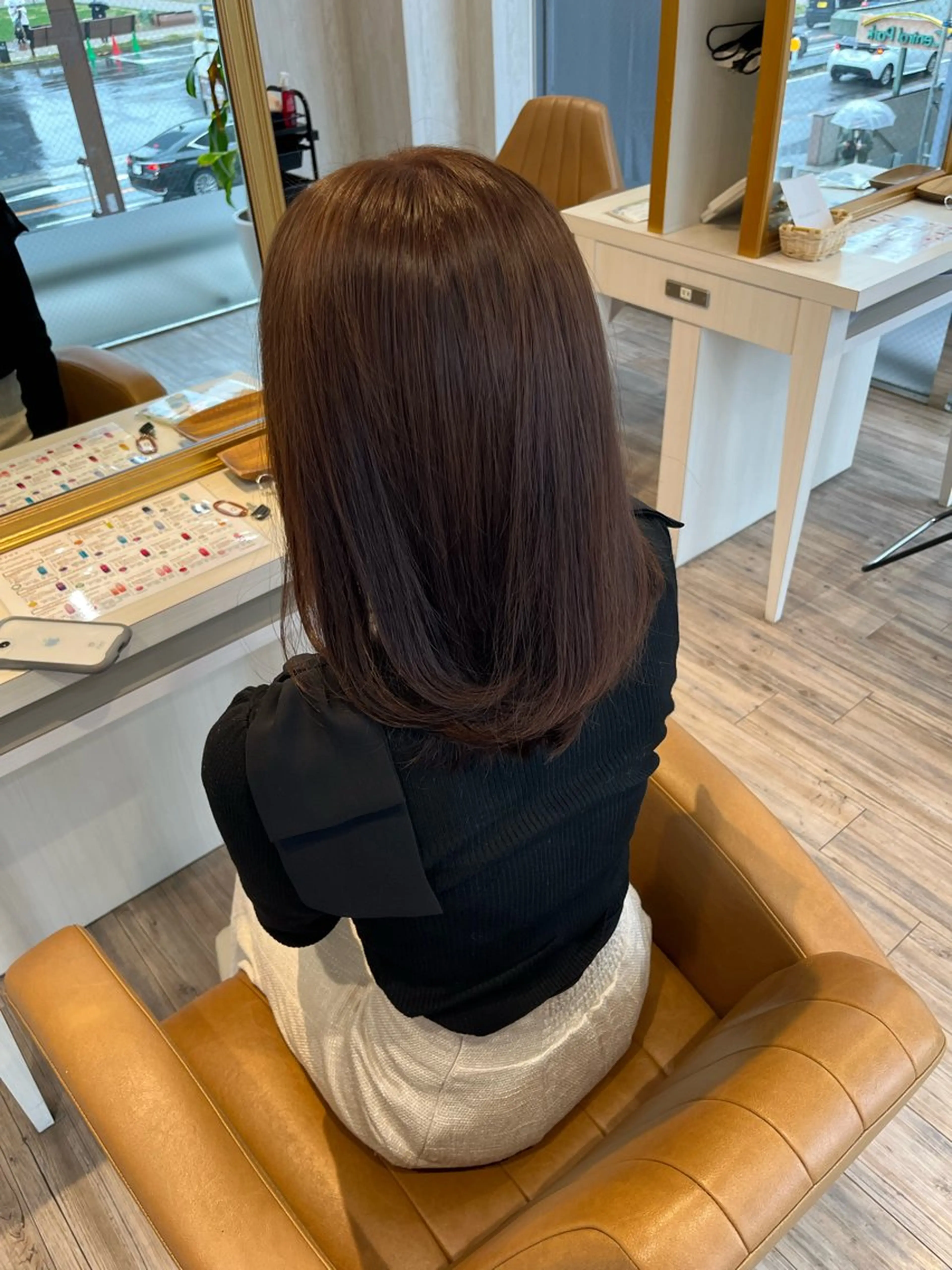 ミディアム カラー yui🥀/ボブ /ブリーチなしカラーのヘアスタイル