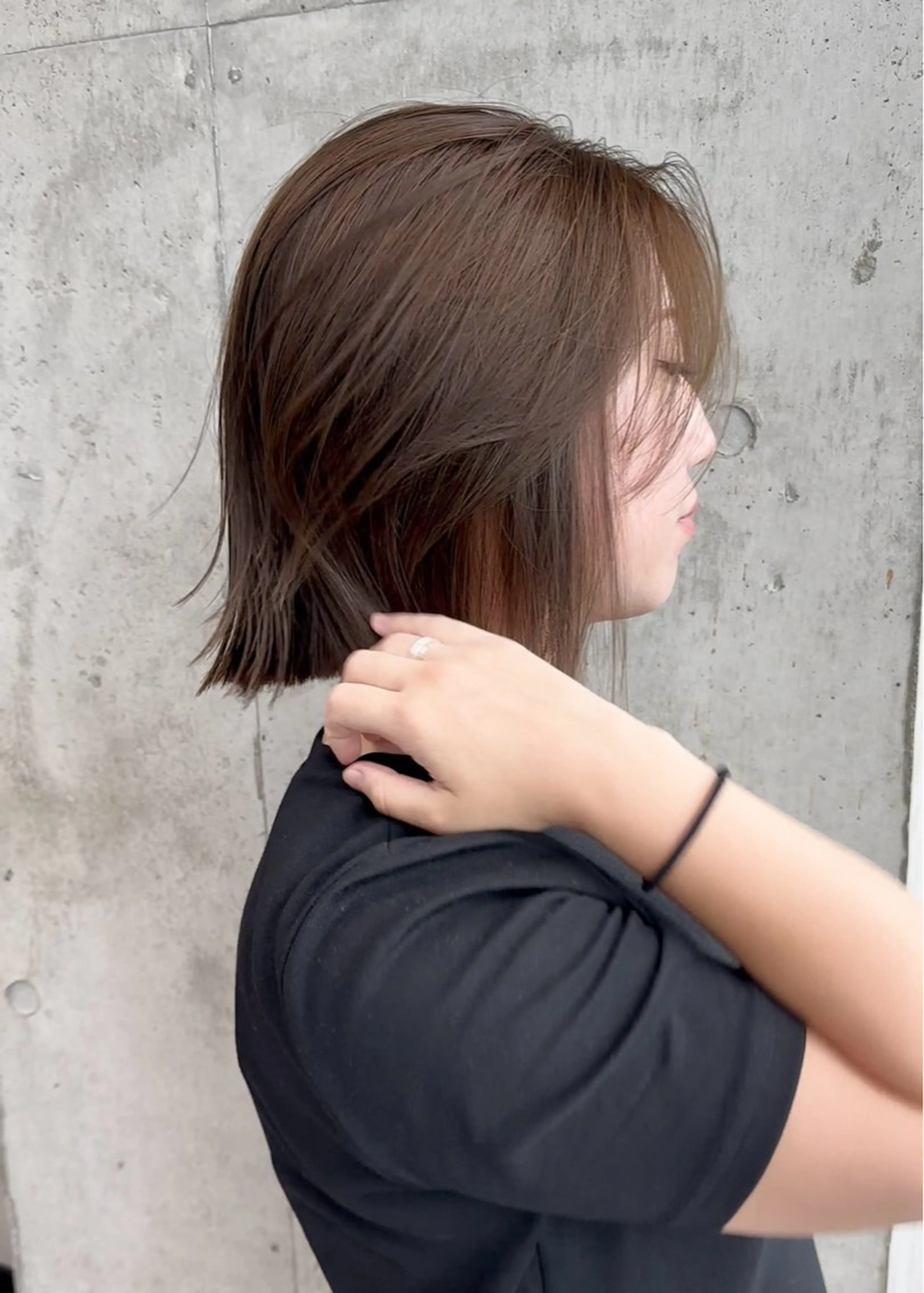 ショート ボブ カット ヘアカラー トリートメント ✨透明感カラー/縮毛 恵比寿HAYATO✨のヘアスタイル