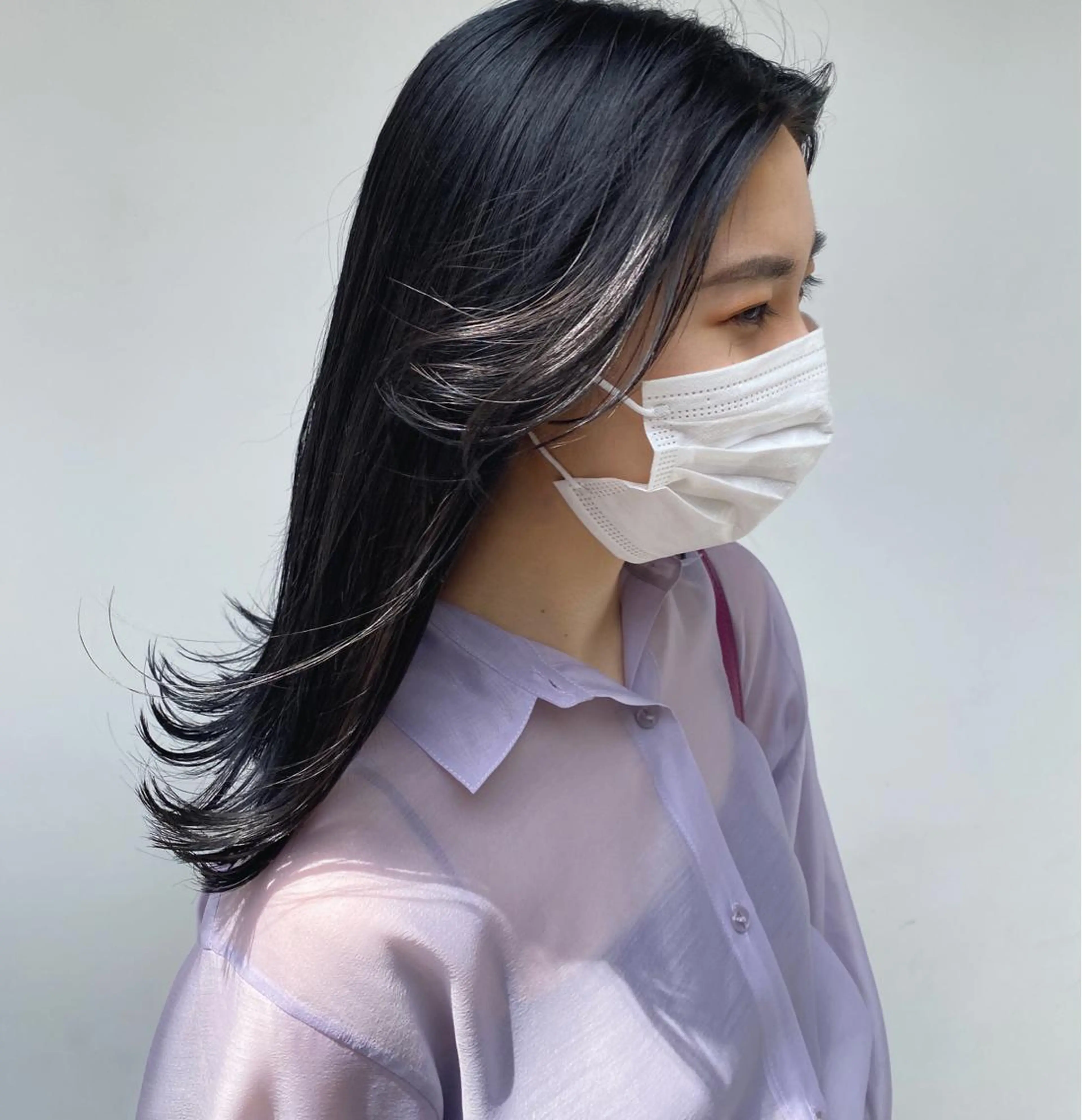 セミロング カラー tonari 梅田、中崎町のヘアスタイル