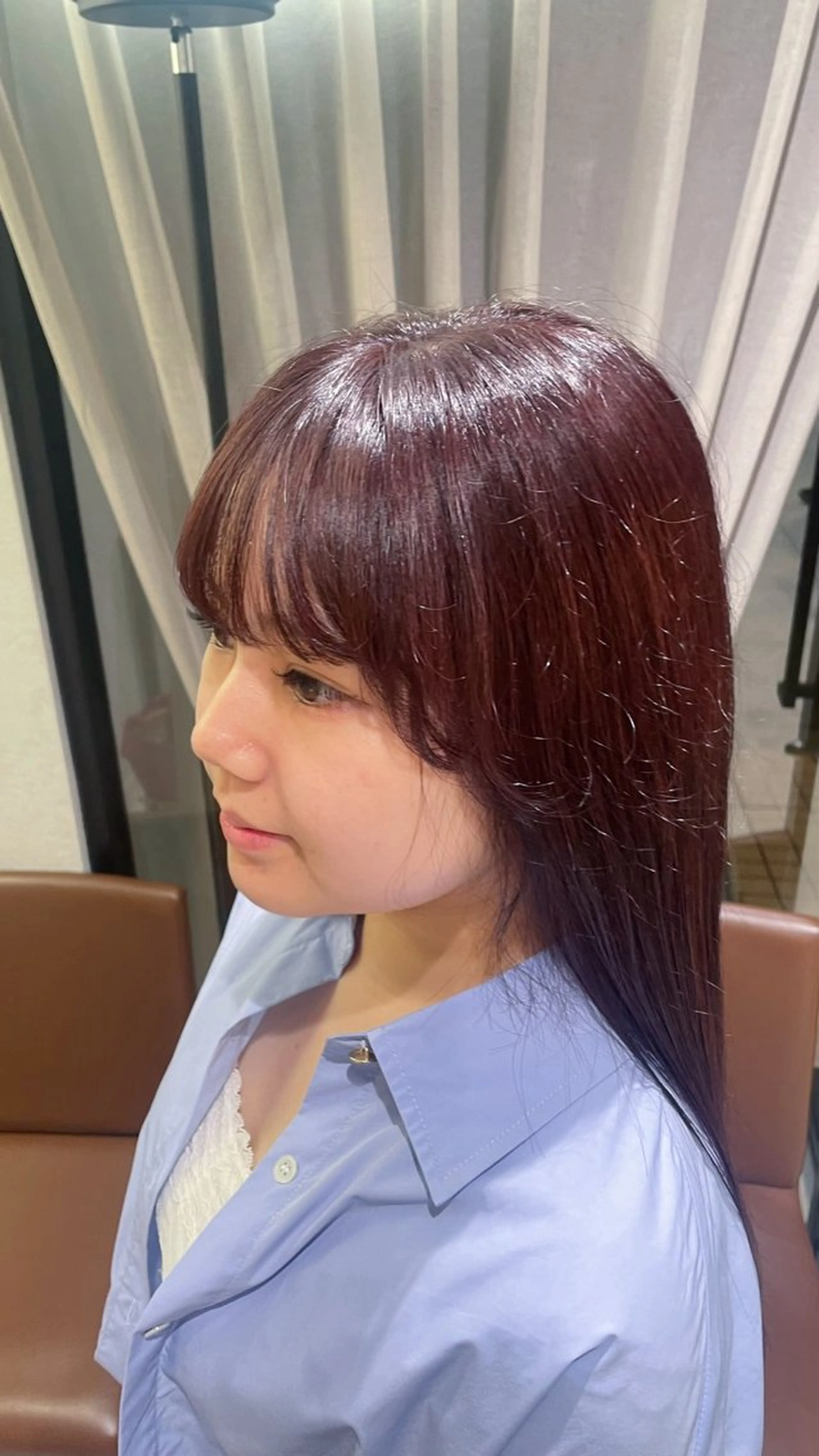 ロング ヘアカラー トリートメント ハルカ/暖色カラー/ ダブルカラーのヘアスタイル