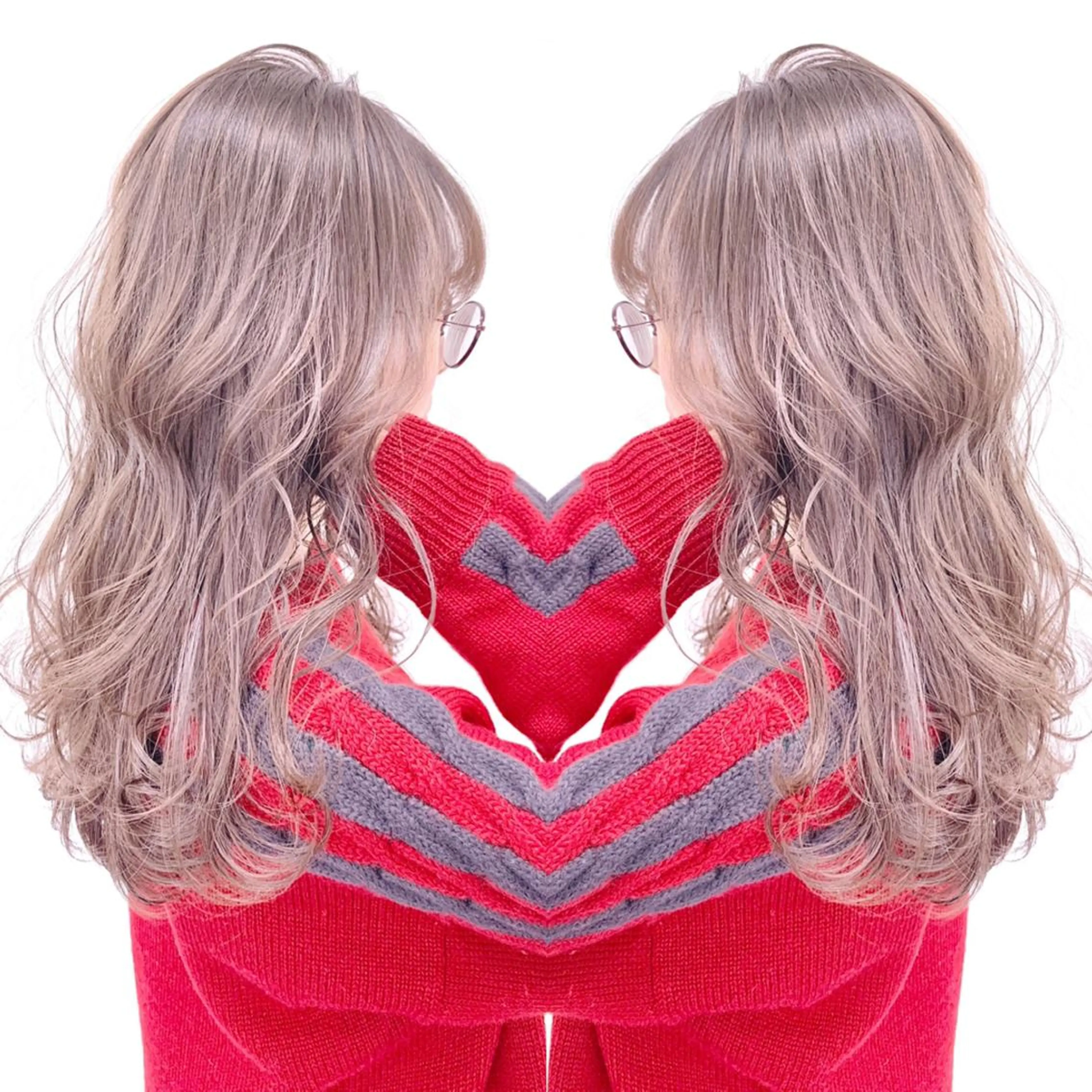 セミロング カラー 柔らかbeige モトキのヘアスタイル
