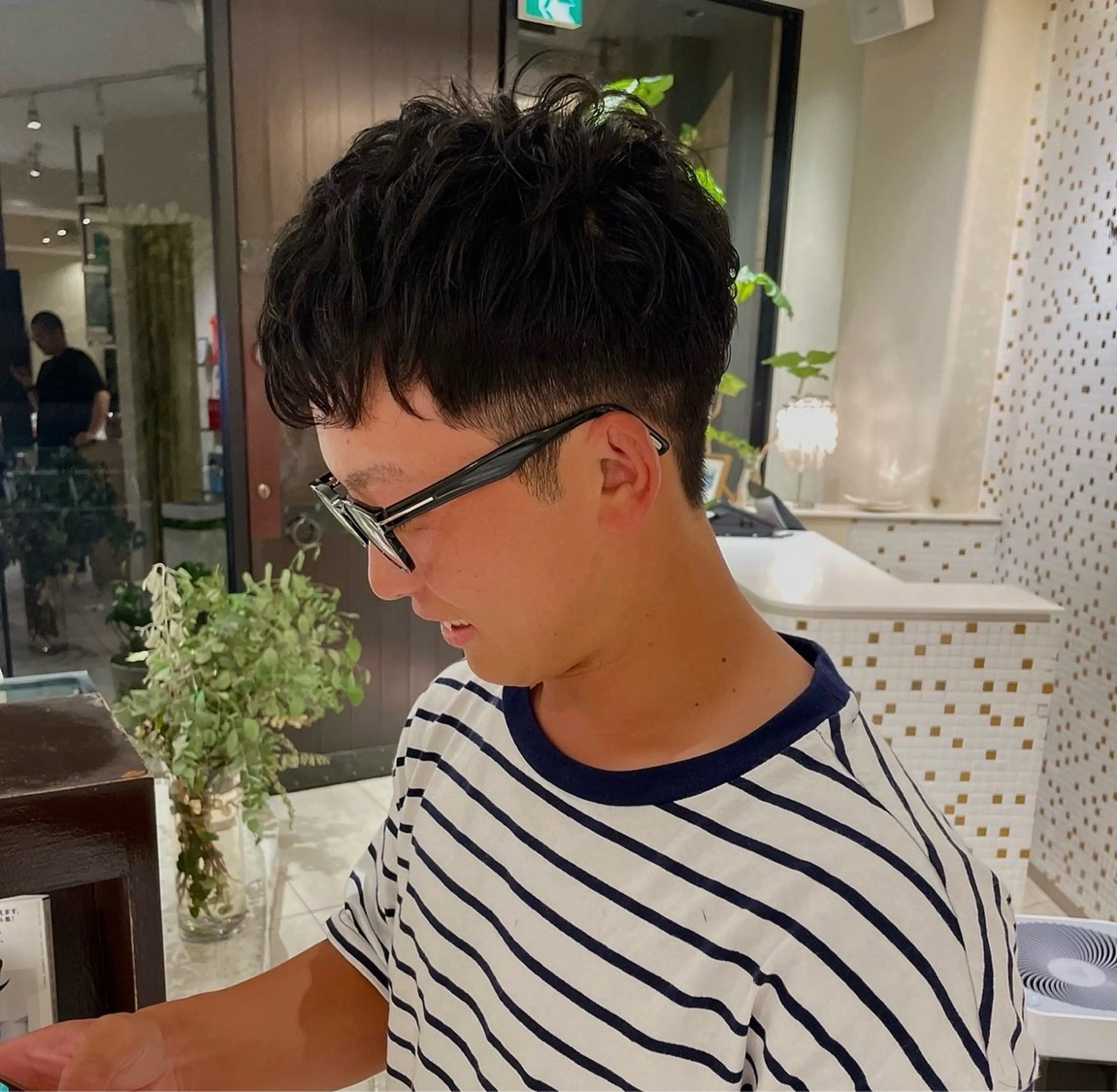 ショート メンズ メンズパーマ 黒川 七海のヘアスタイル