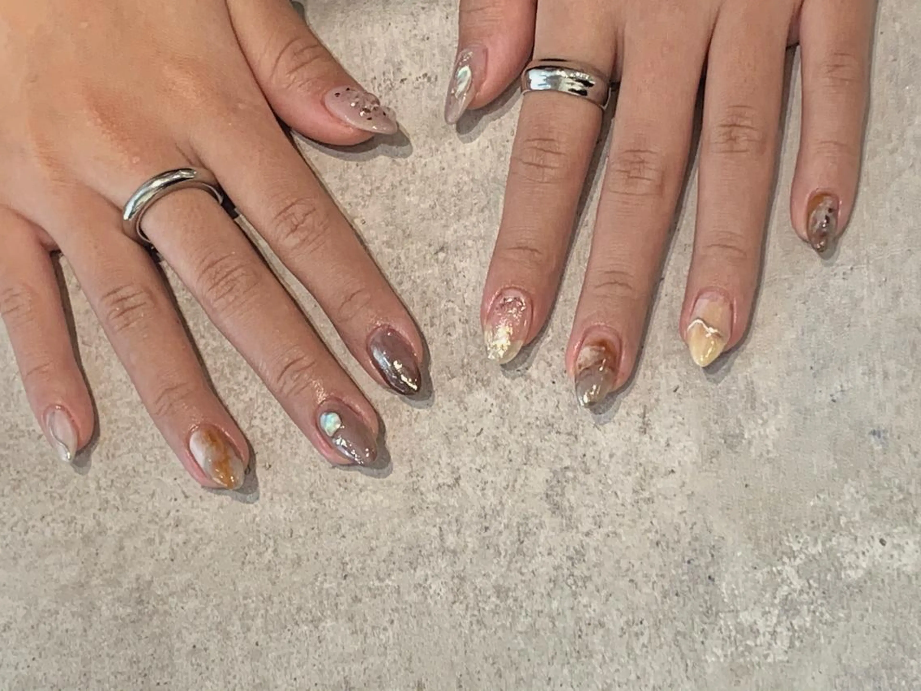 ネイル ニュアンスネイル ハンドネイル 金田 純香のネイルデザイン