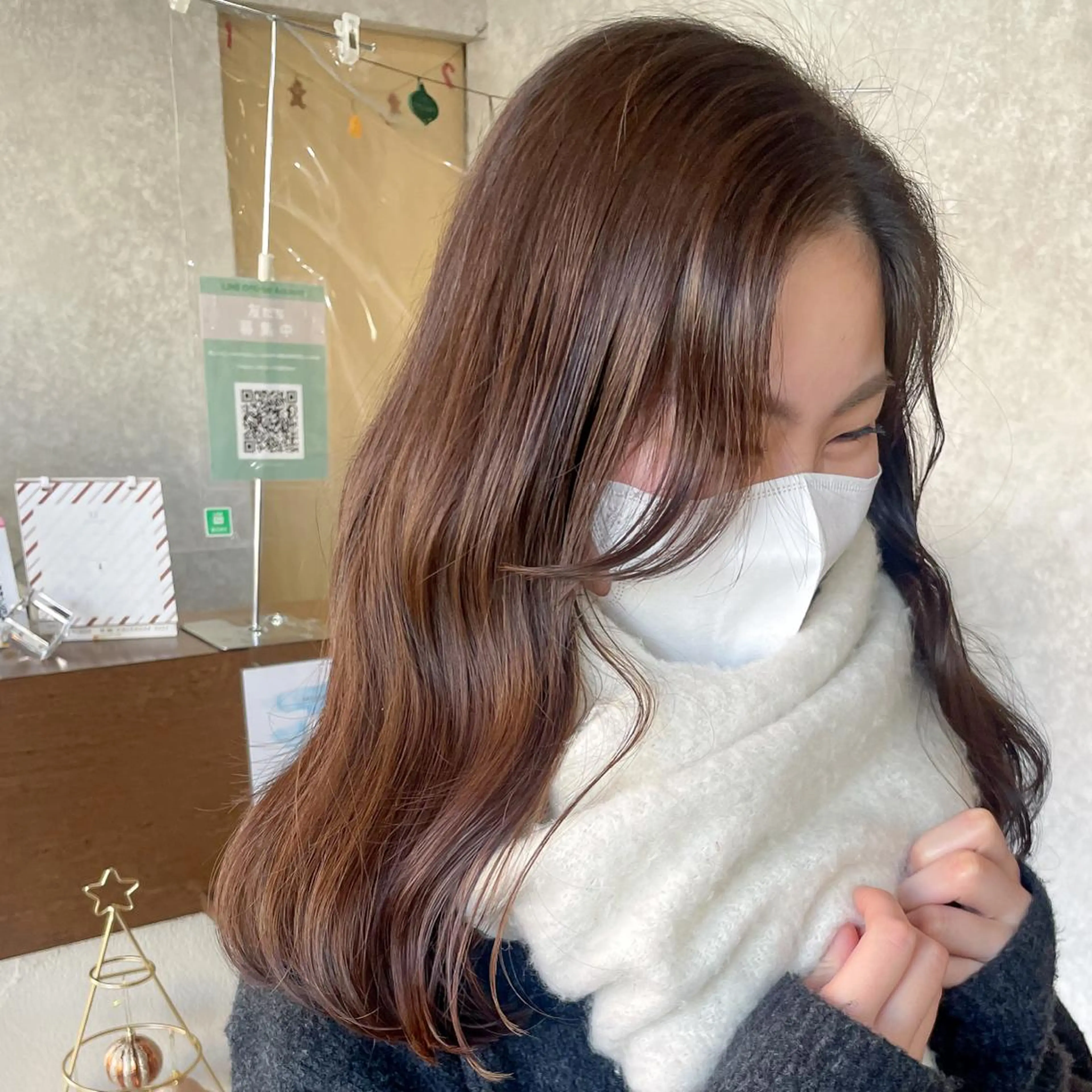 セミロング カラー カット ヘアカラー レイヤー/高橋 みく /池下/千種のヘアスタイル