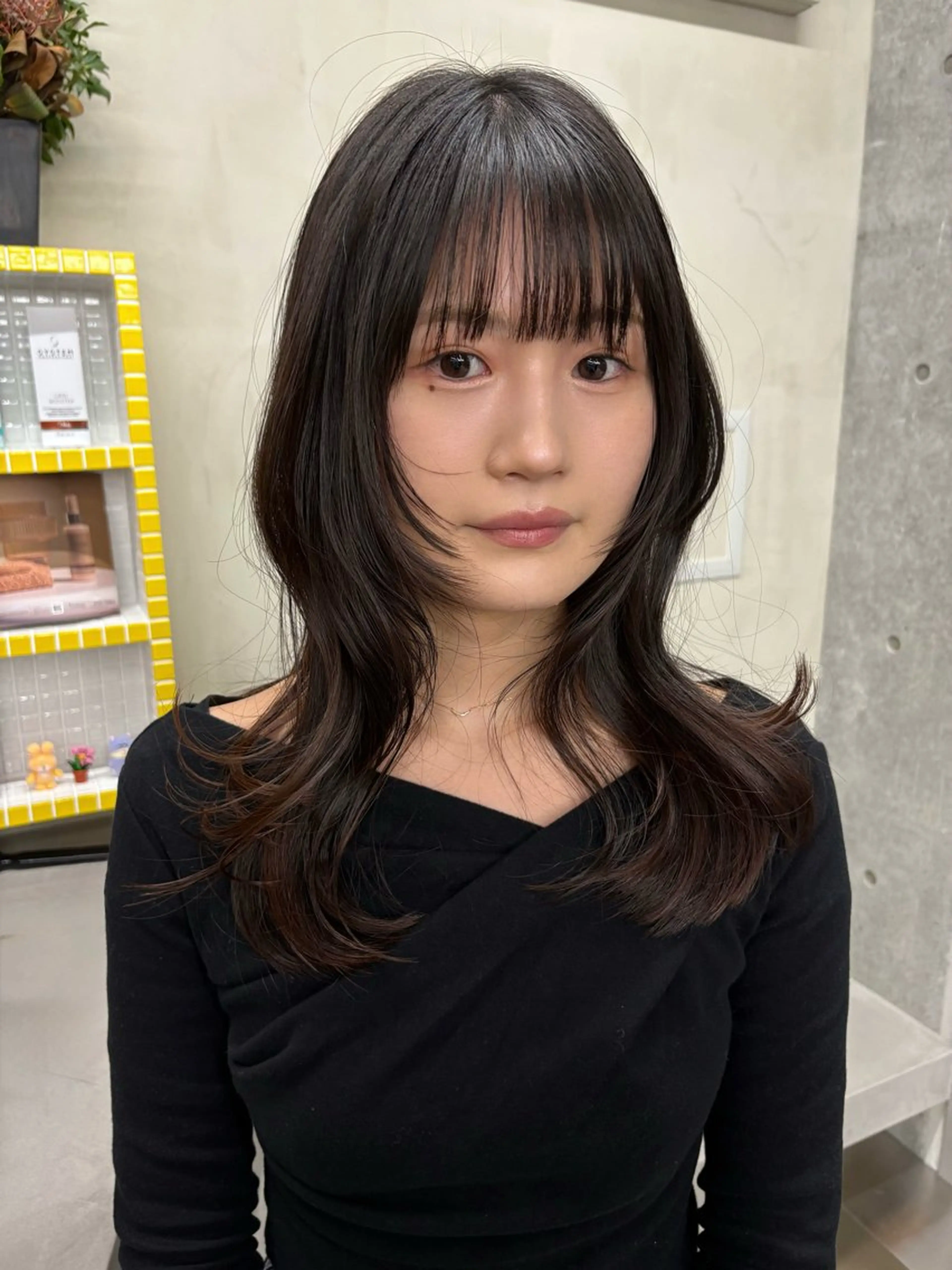 セミロング カラー カット ヘアカラー トリートメント レイヤー/柔色 カラー/SAkiのヘアスタイル