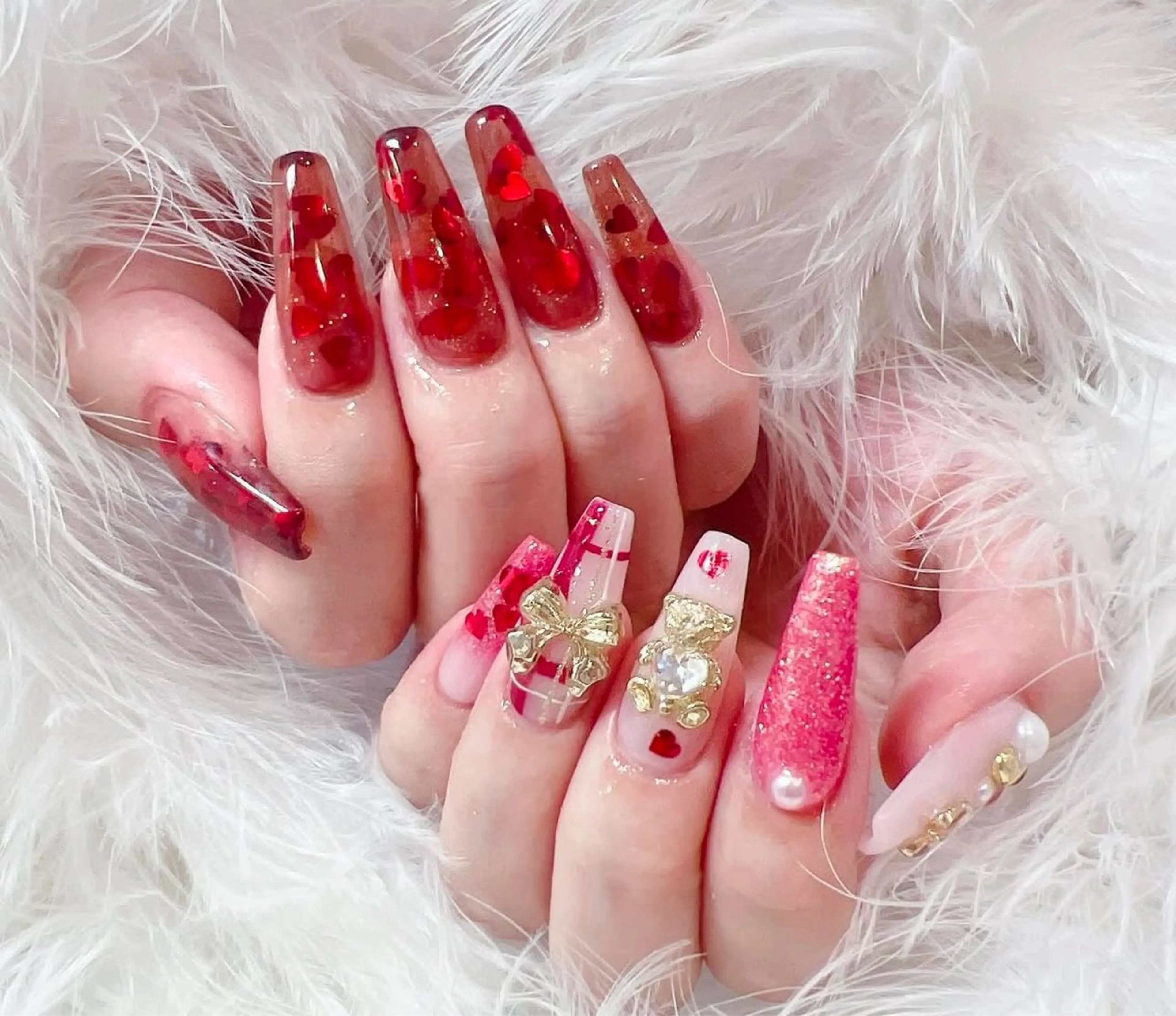 ネイル グラデーション キラキラネイル ワンカラーネイル 冬ネイル Jenn Nail Salonのネイルデザイン
