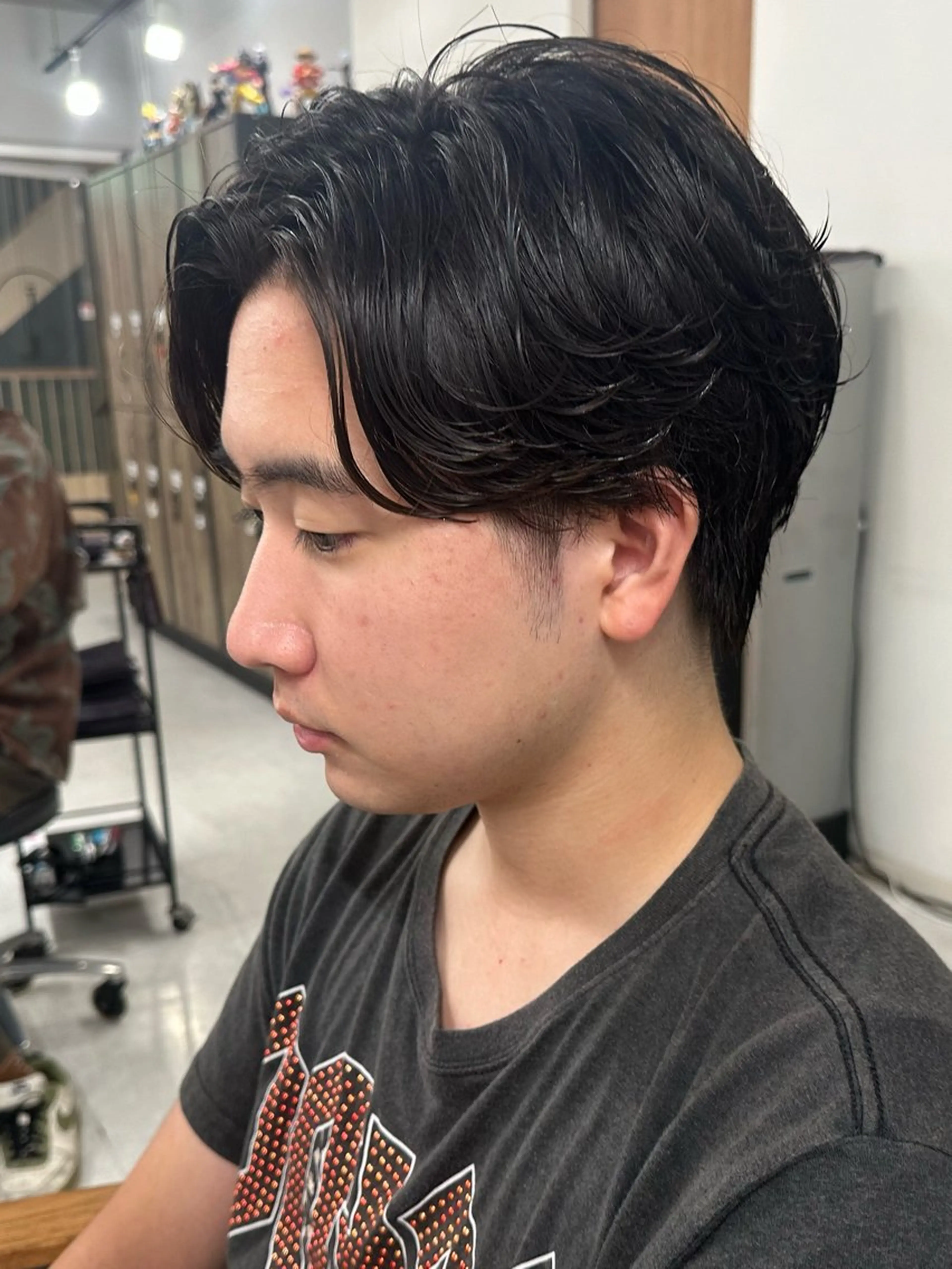 ショート パーマ メンズ カット パーマ トリートメント メンズ似合わせ🪞 kotoriのヘアスタイル