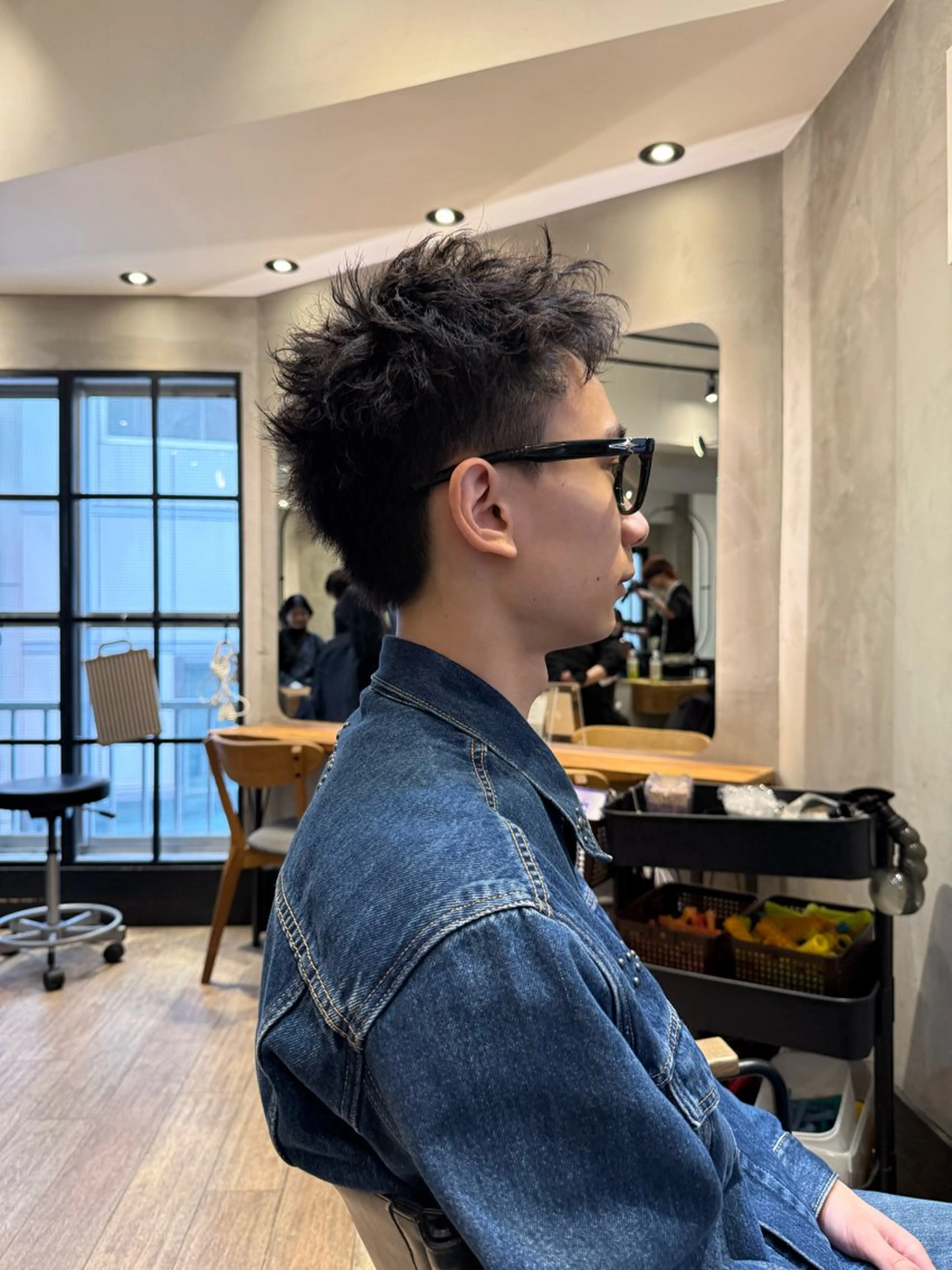 ショート パーマ メンズ メンズパーマ メンズショート スパイキーショート ショートヘア カット パーマ メンズショート/ピン パーマ/新宿/フウガのヘアスタイル