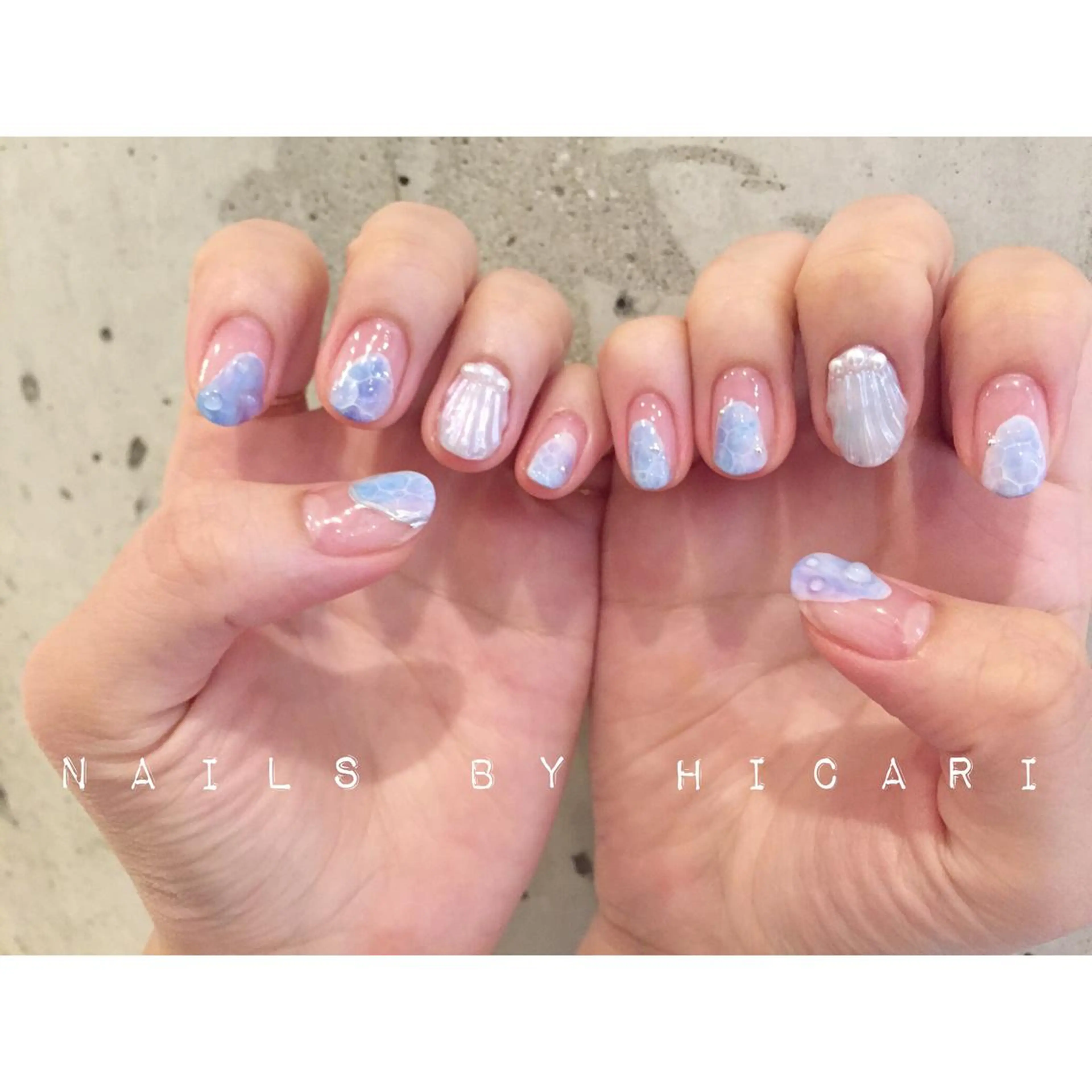 ショート カラー ネイル マツエク・マツパ ジェルネイル ニュアンスネイル パラジェル illum hicariのネイルデザイン