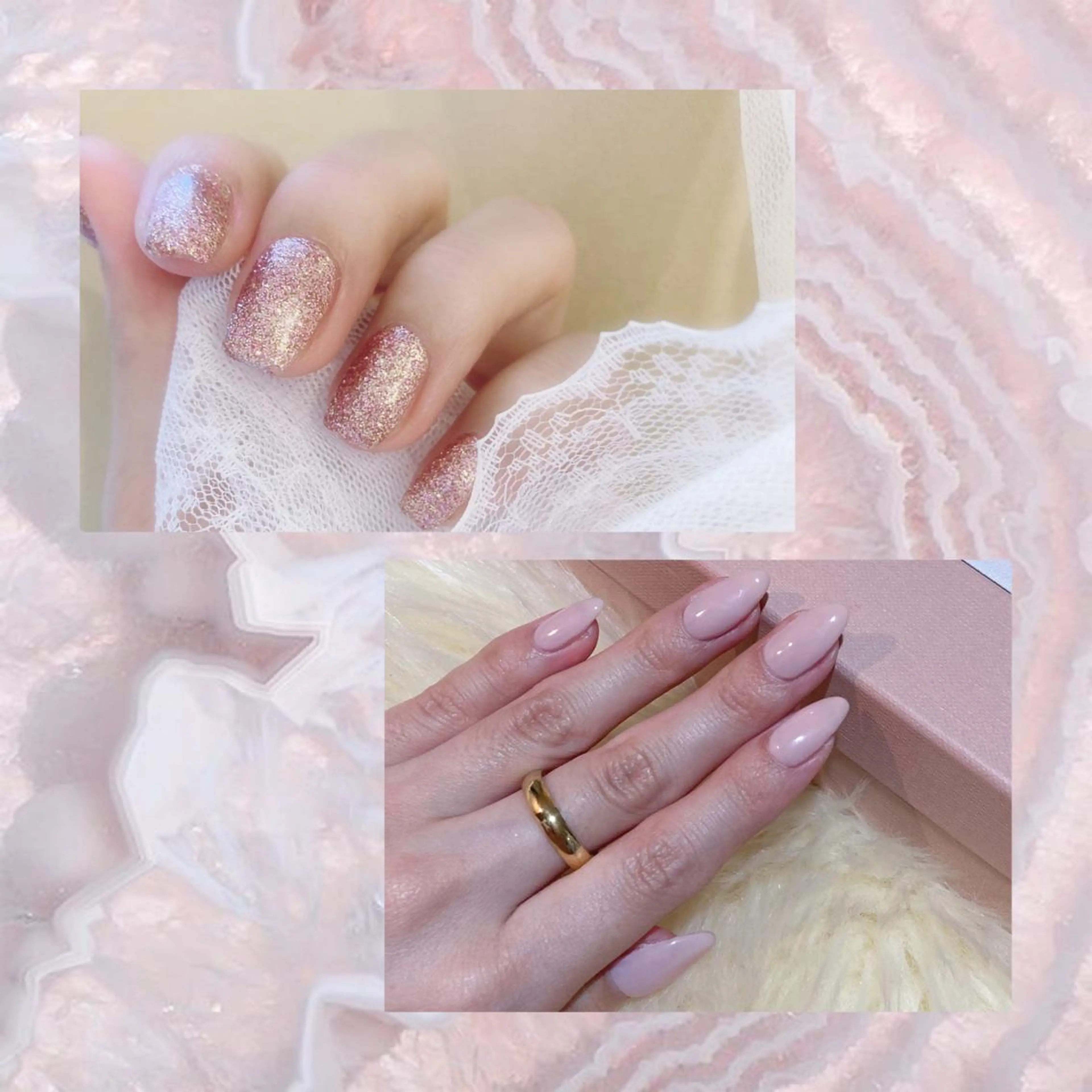 ワンカラー・ラメグラ🍨【ジェルオフあり無料&甘皮ケア付】の写真
