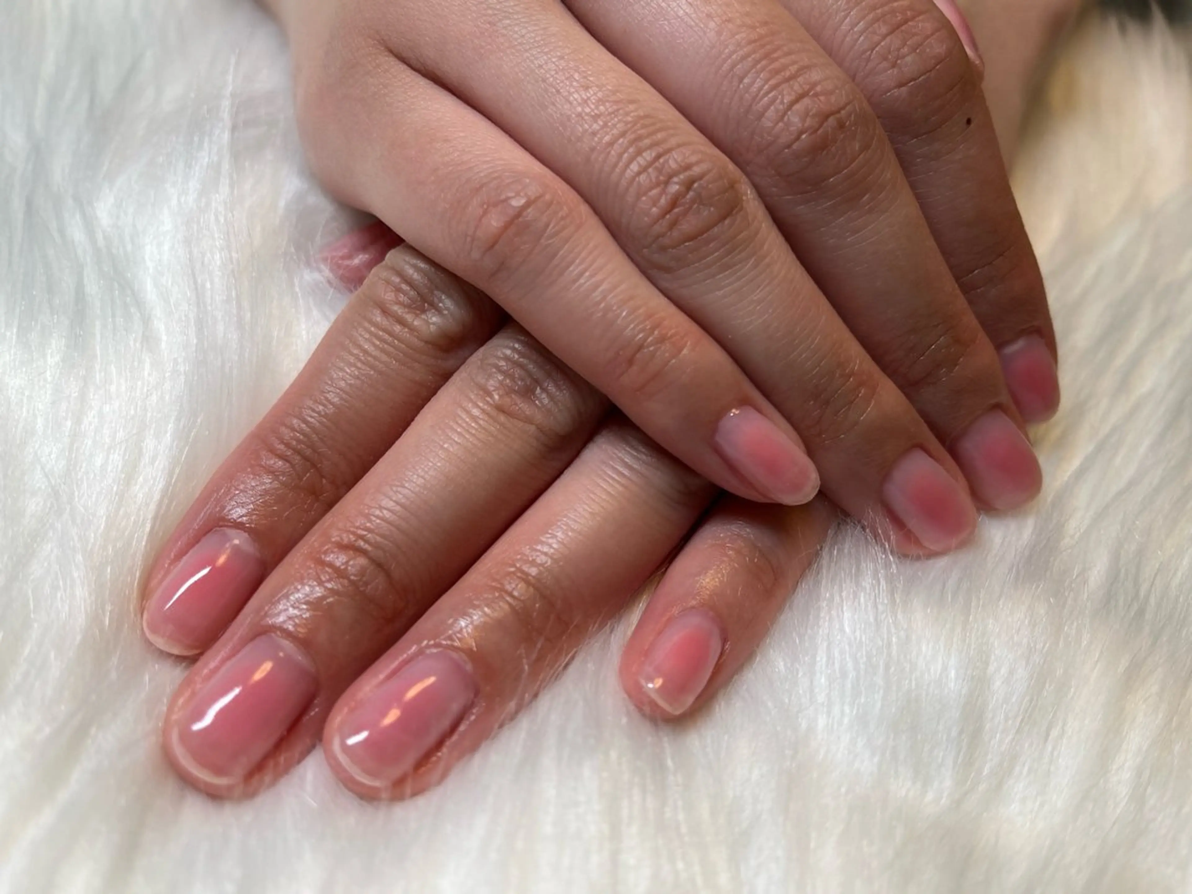 ネイル チークネイル クリアネイル ネイルサロン flatのネイルデザイン