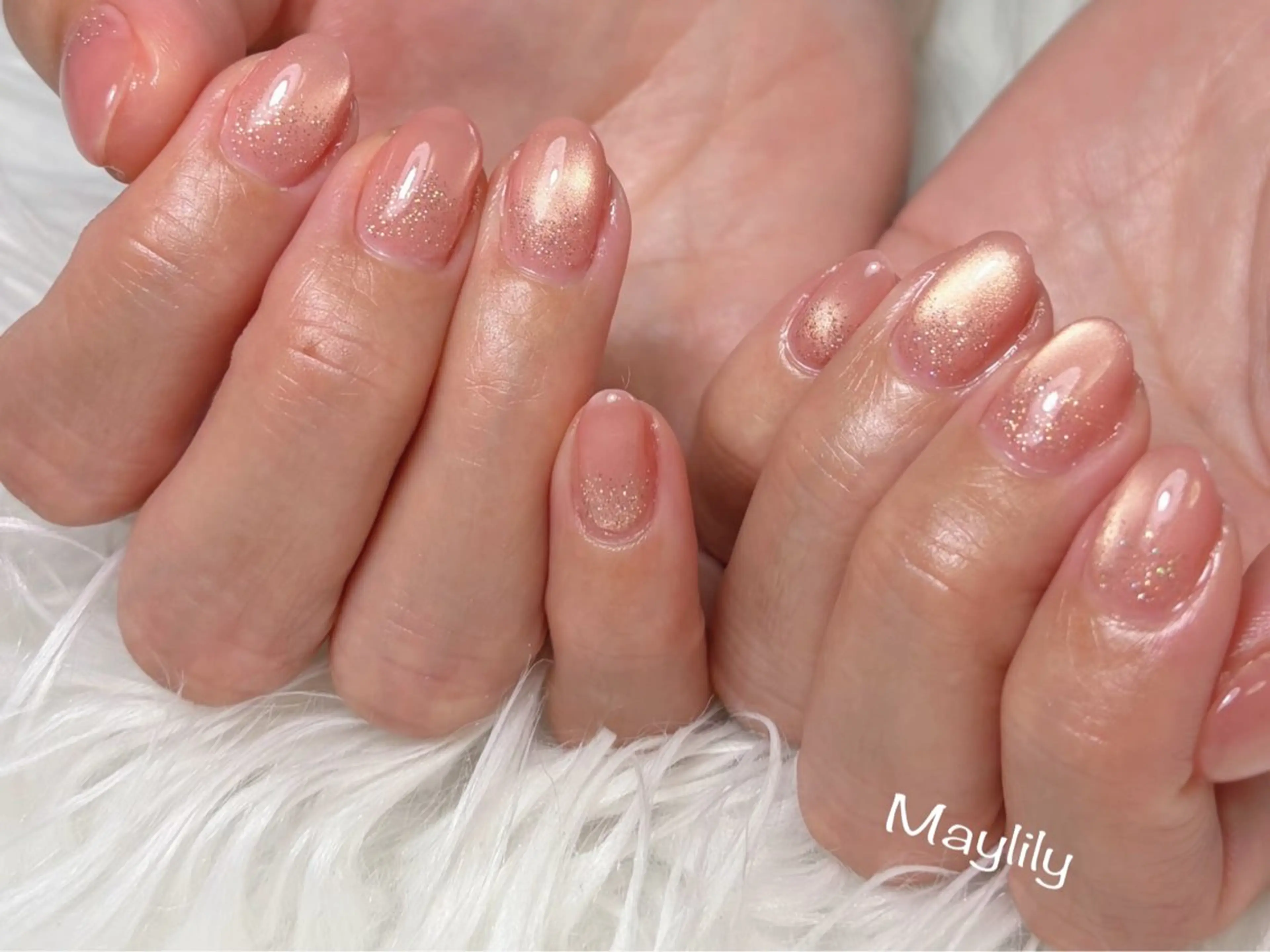 ネイル キラキラネイル マグネットネイル ハンドネイル Nail salon Maylilyのネイルデザイン