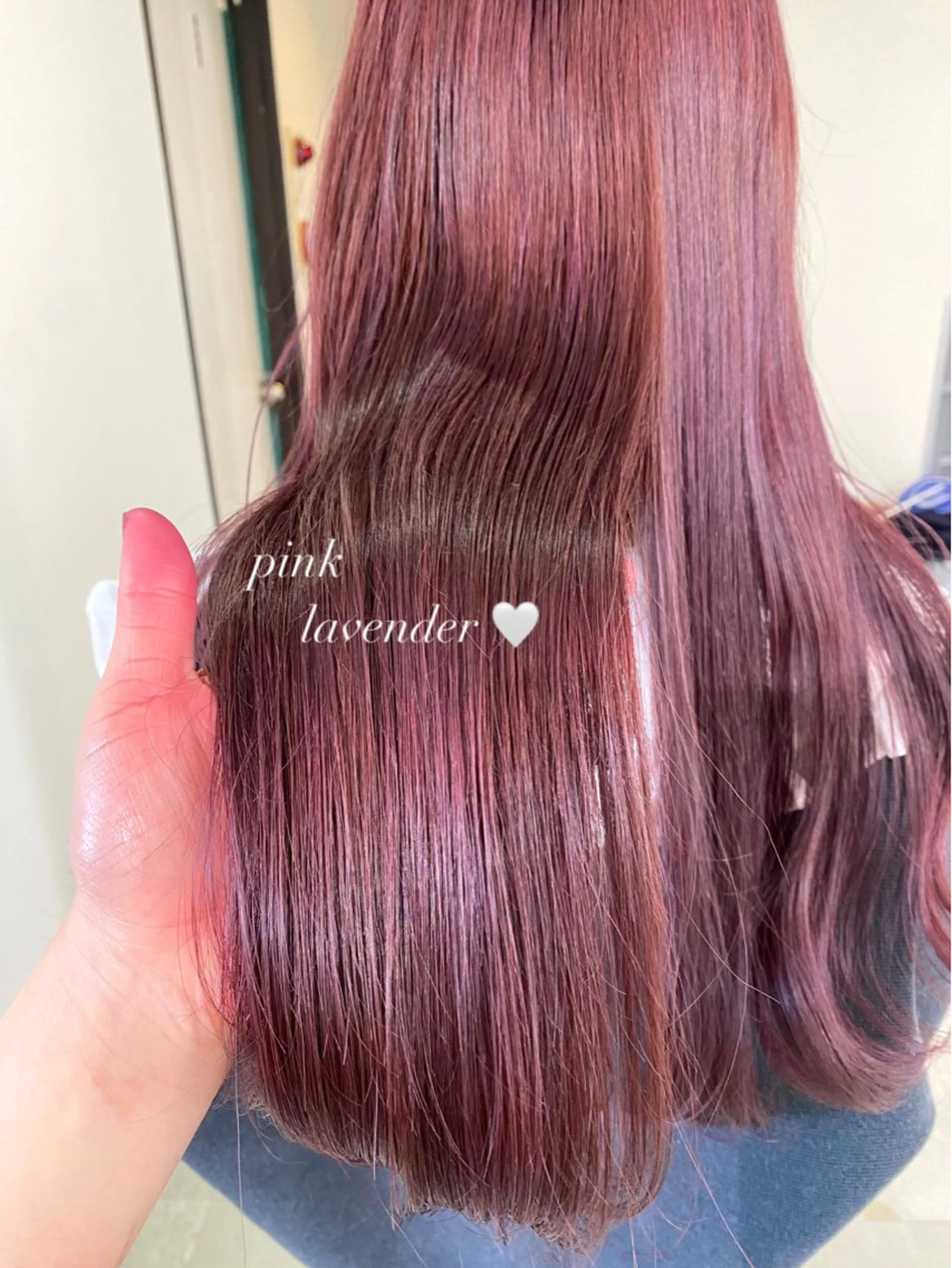 ロング カラー ベージュカラー ブリーチ 透明感カラー ダブルカラー ラベンダーカラー ヘアカラー mizuki/ピンク ベージュ.レイヤーのヘアスタイル