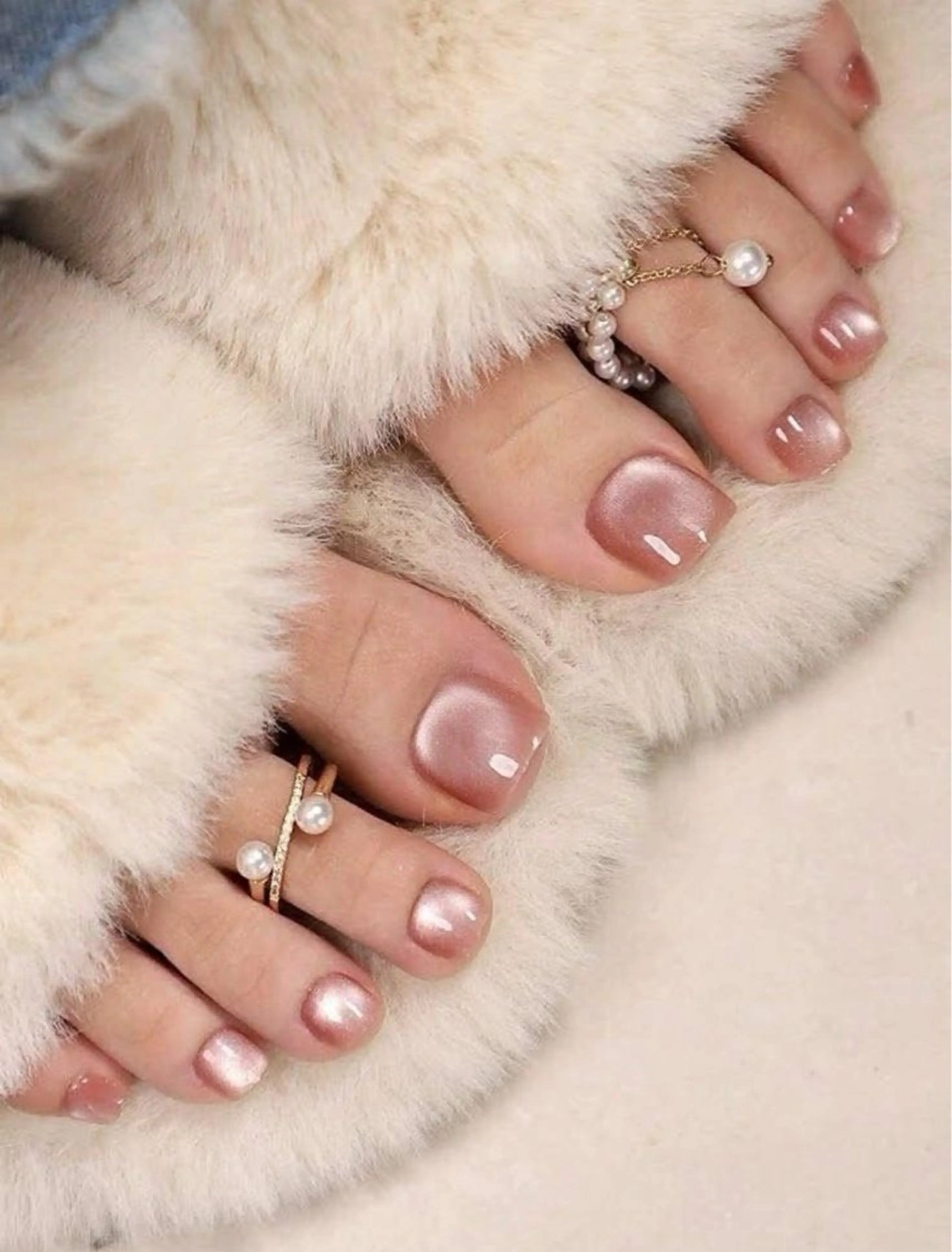 カラー グラデーションカラー ピンクカラー フットネイル AIN Nailのネイルデザイン